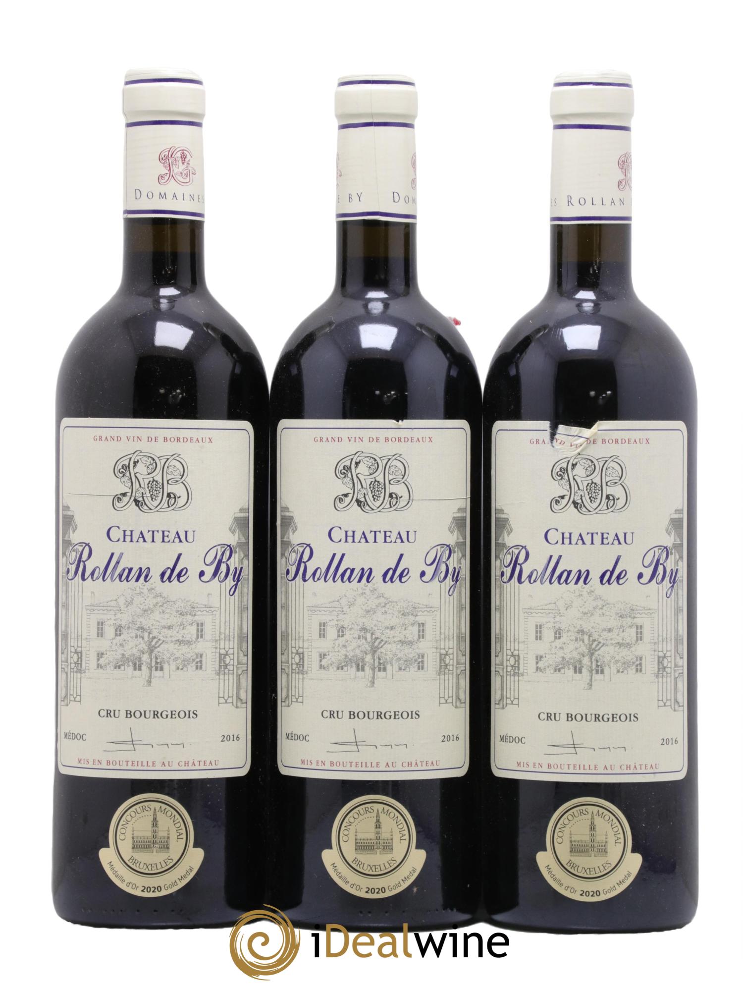 Château Rollan de By Cru Bourgeois  2016 - Lot of 3 bottles - 0