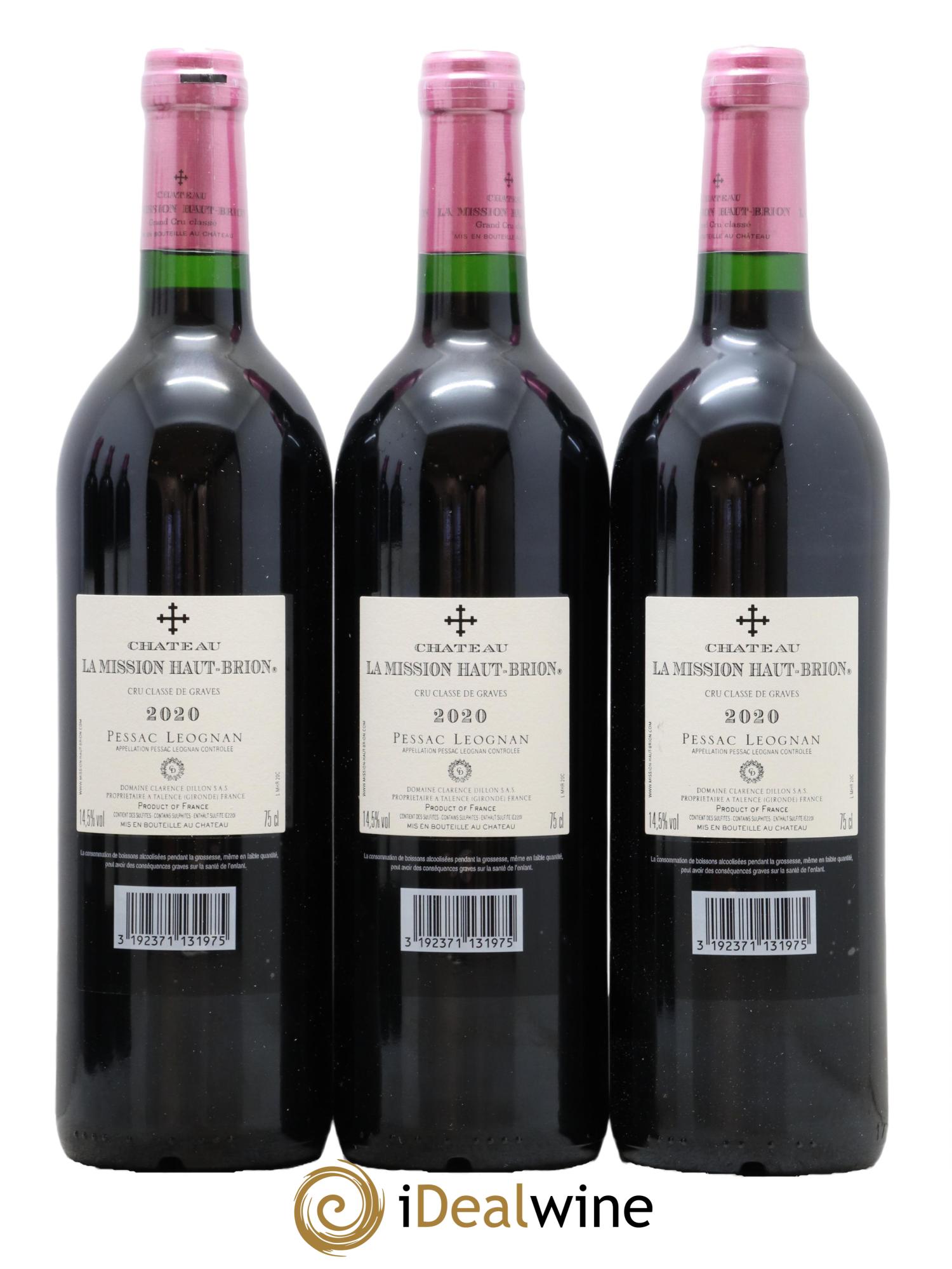 Château la Mission Haut-Brion Cru Classé de Graves 2020 - Lot de 6 bouteilles - 2