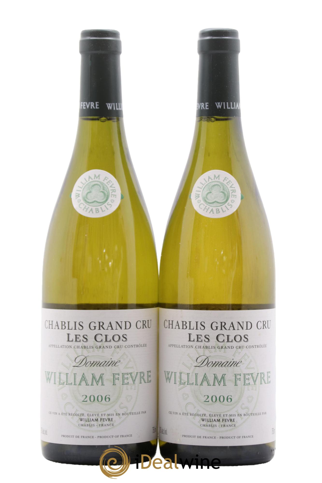 Chablis Grand Cru Les Clos William Fèvre 2006 - Lot de 2 bouteilles - 0