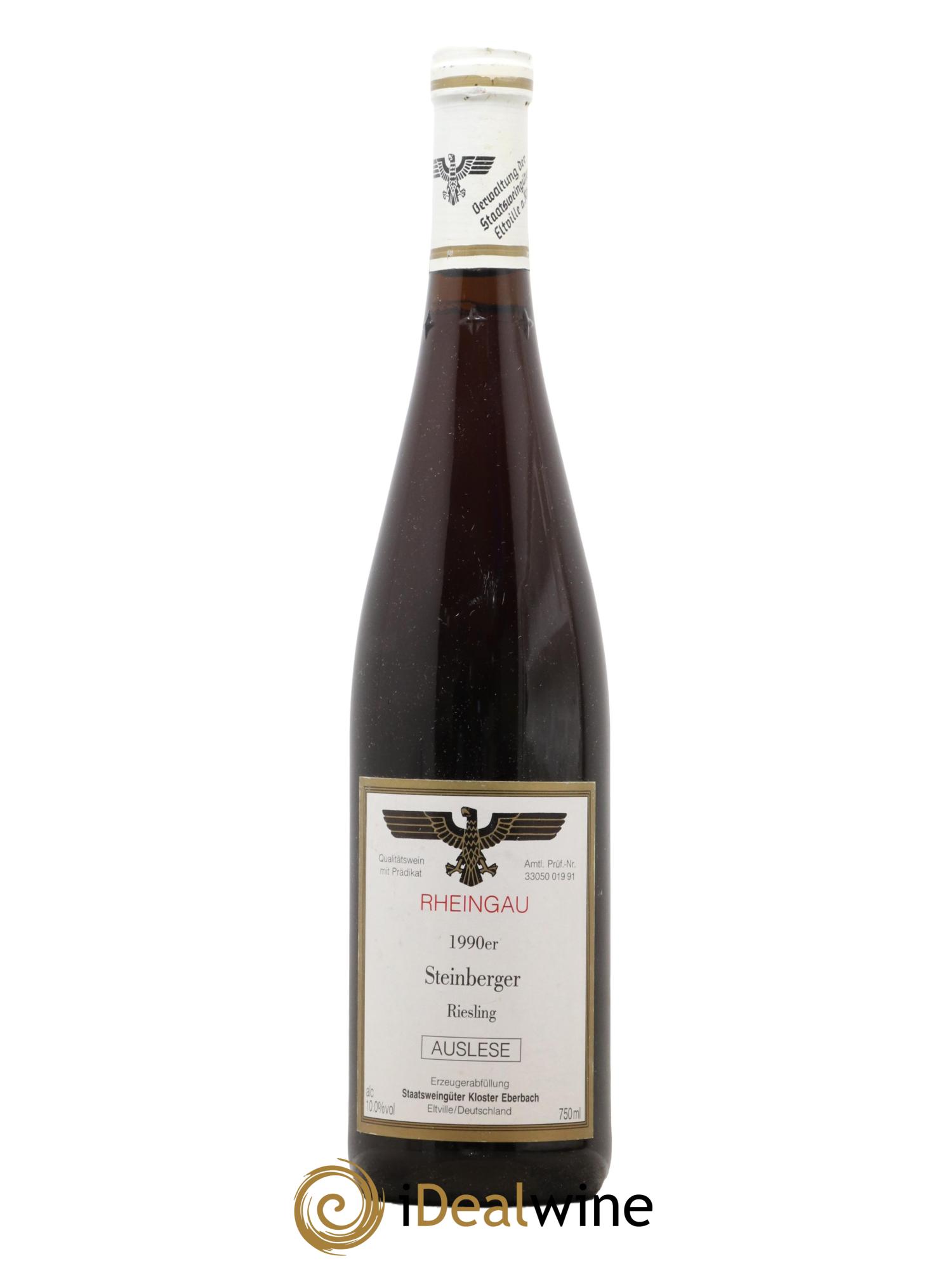 Allemagne Rheingau Auslese Steinbeiger Eltville 1990 - Posten von 1 Flasche - 0