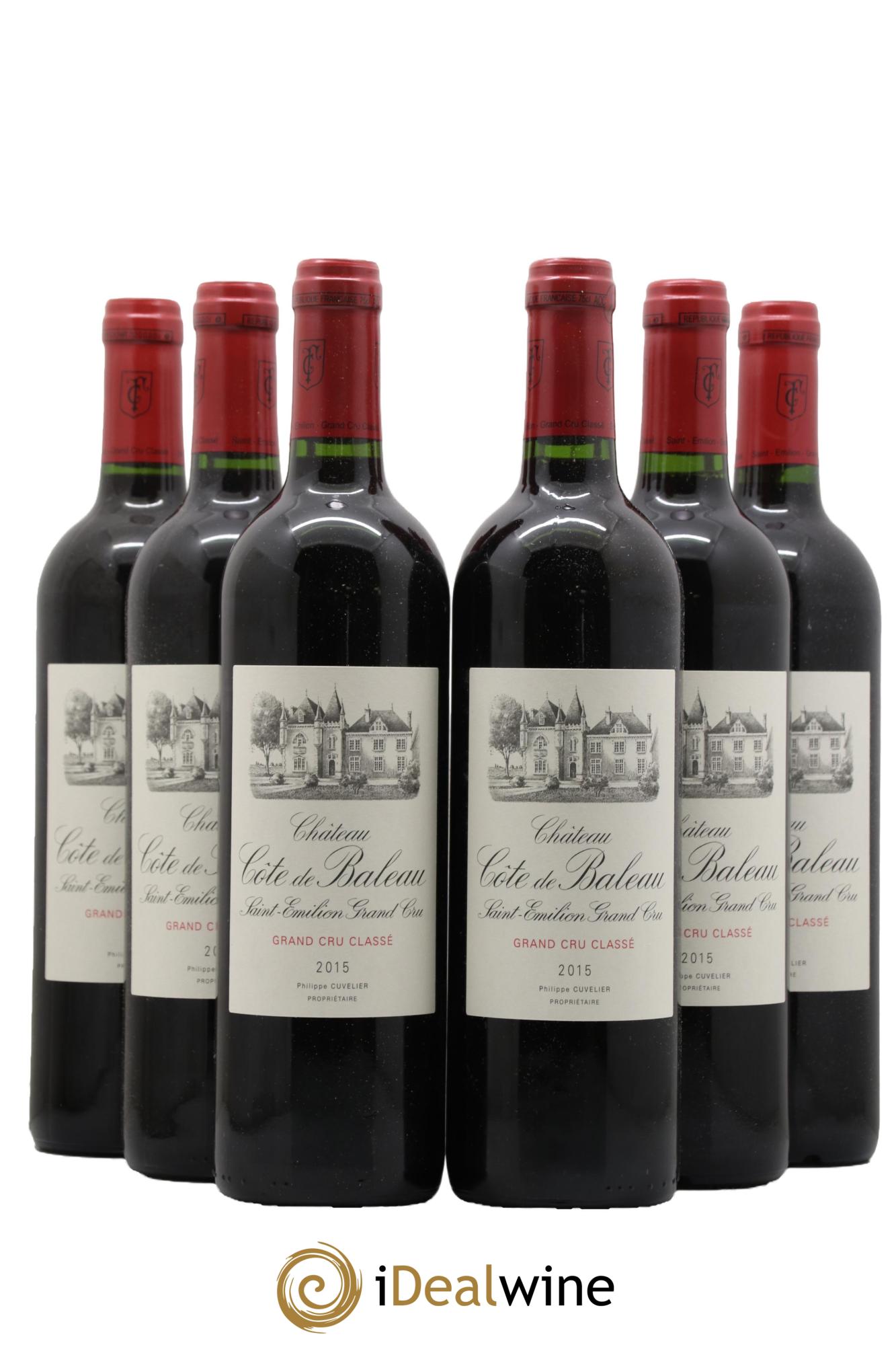 Château Côte de Baleau Grand Cru Classé 2015 - Lotto di 6 bottiglie - 0