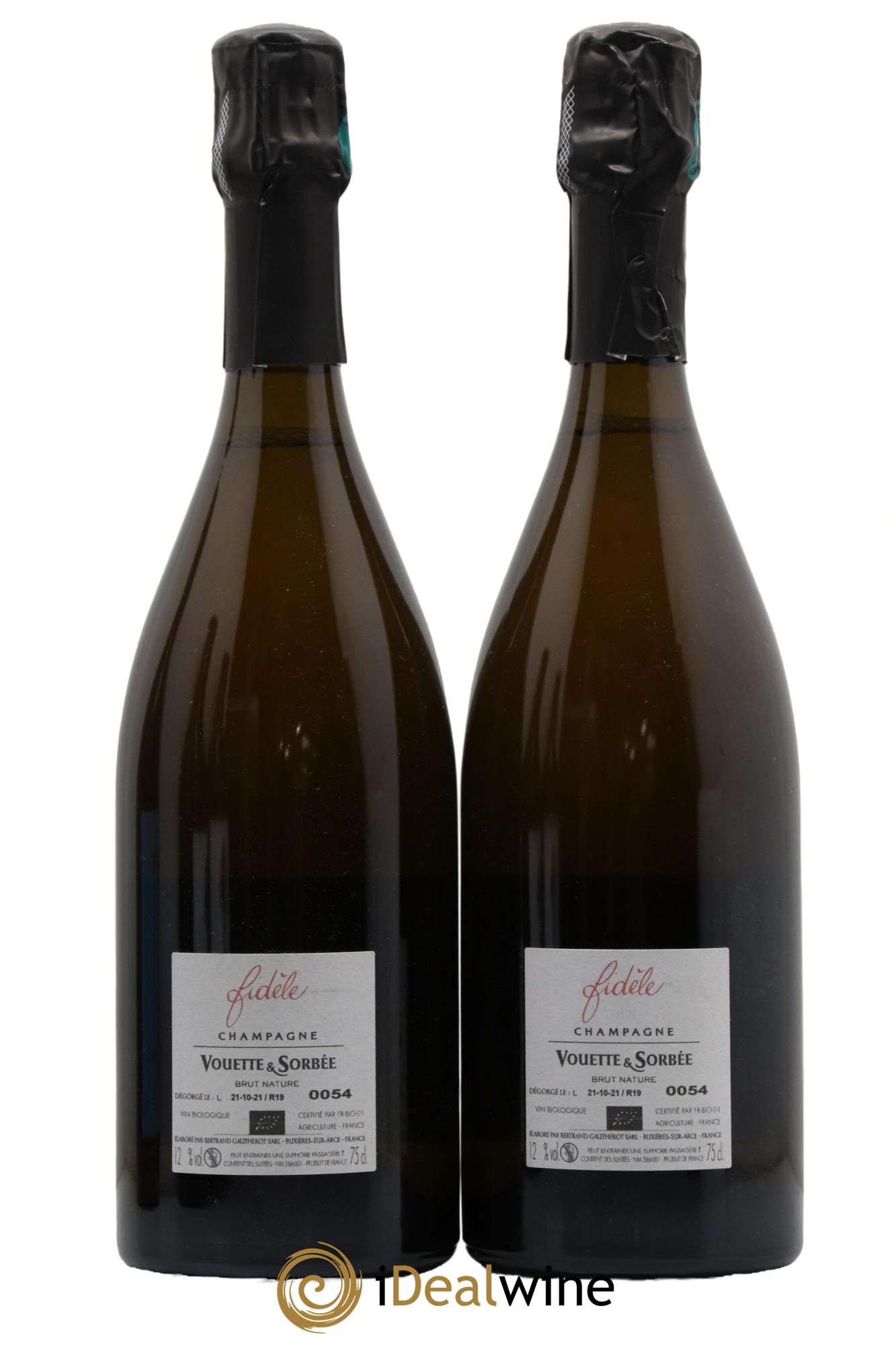 Fidèle Blanc de Noirs  Vouette et Sorbée 2019 - Lot de 2 bouteilles - 1