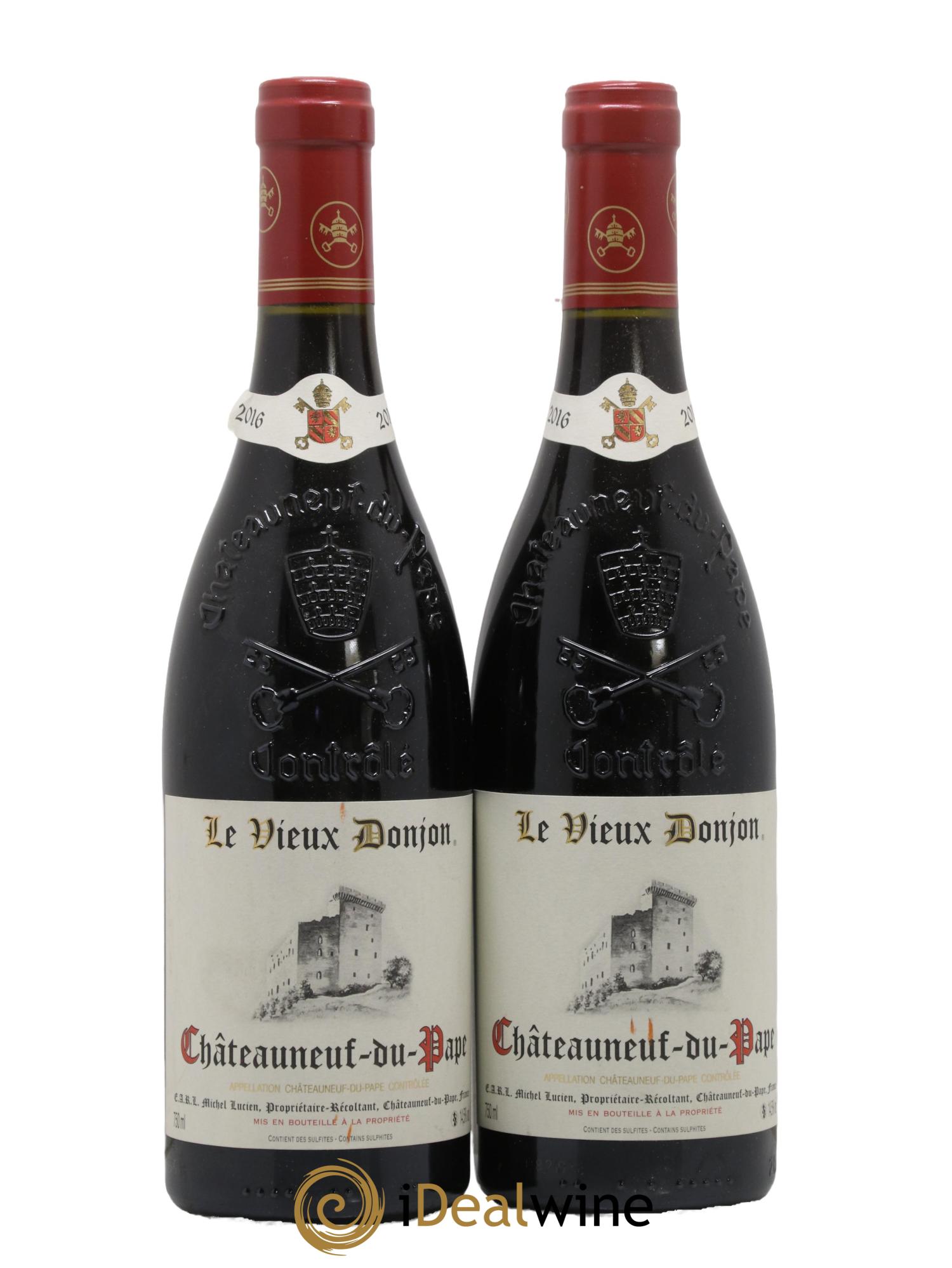 Châteauneuf-du-Pape Le Vieux Donjon Michel Lucien 2016 - Lot de 2 bouteilles - 0