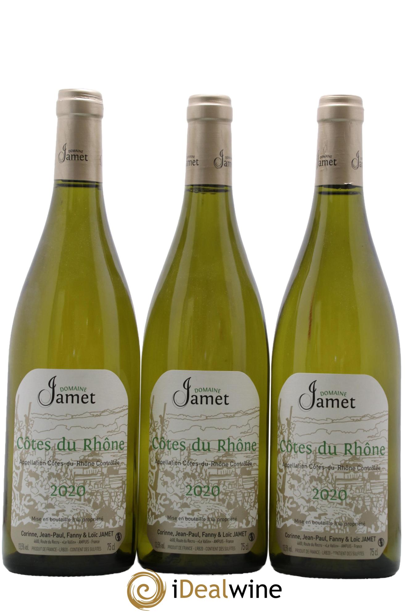 Côtes du Rhône Jamet (Domaine) 2020 - Lot de 3 bouteilles - 0