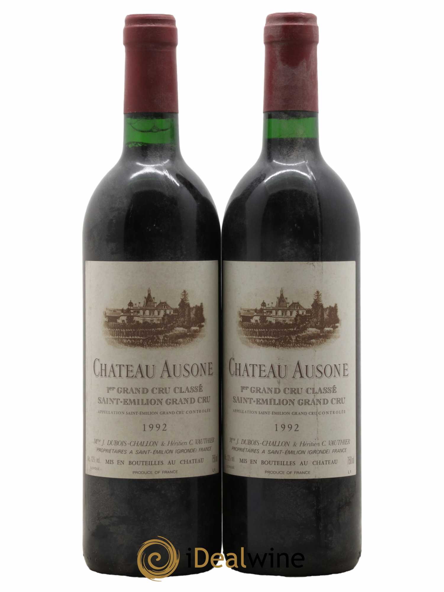 Château Ausone 1er Grand Cru Classé A 1992 - Lot of 2 bottles - 0