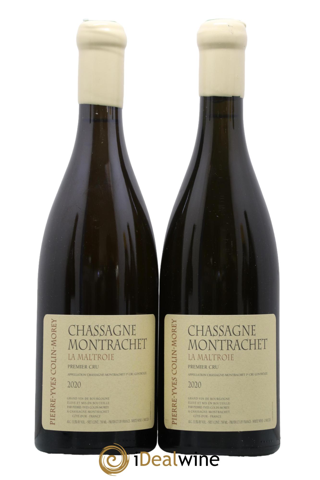 Chassagne-Montrachet 1er Cru La Maltroie Pierre-Yves Colin Morey 2020 - Lot de 2 bouteilles - 0