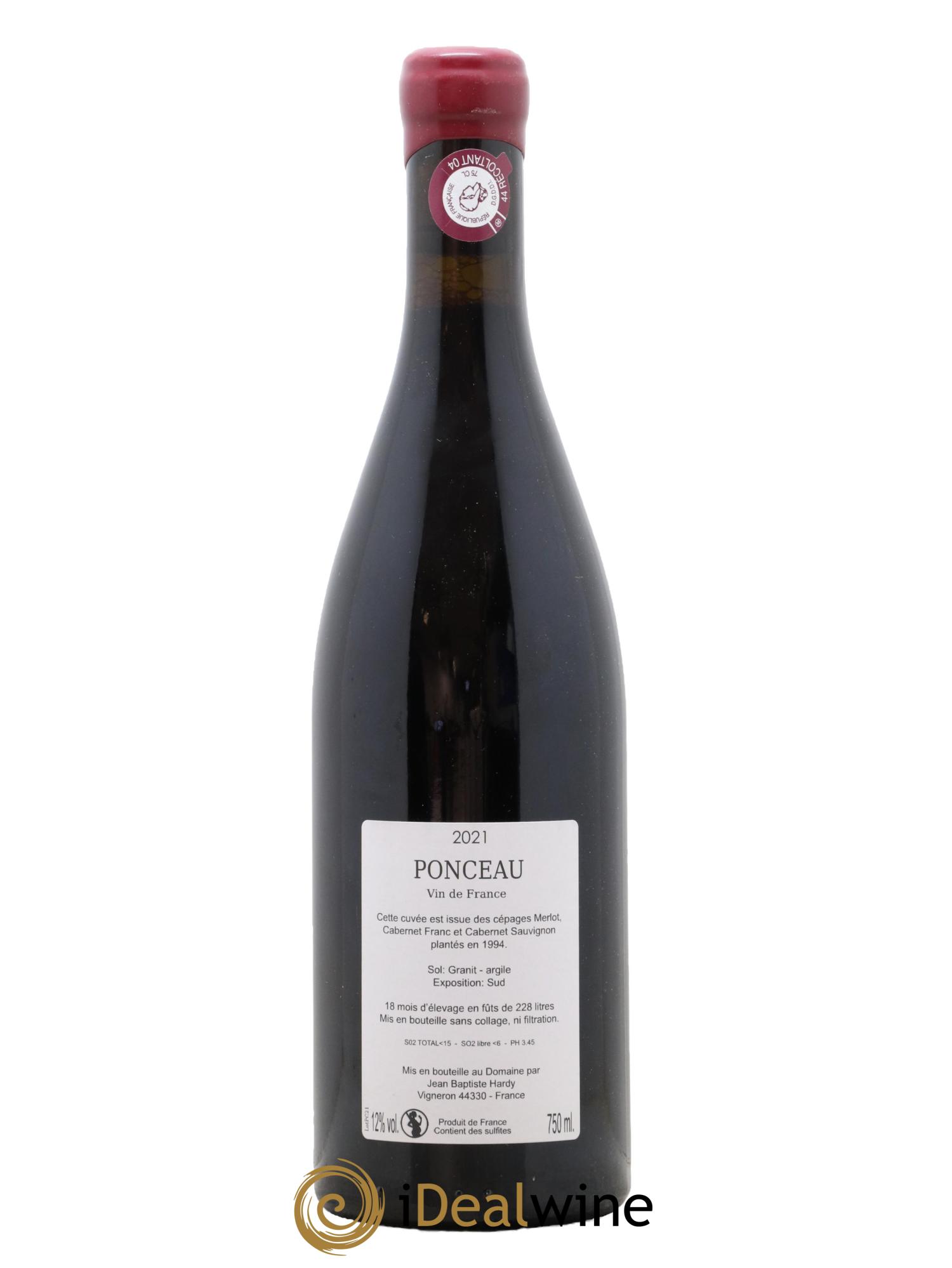 Vin de France Ponceau Domaine Jean-Baptiste Hardy 2021 - Lotto di 1 bottiglia - 1