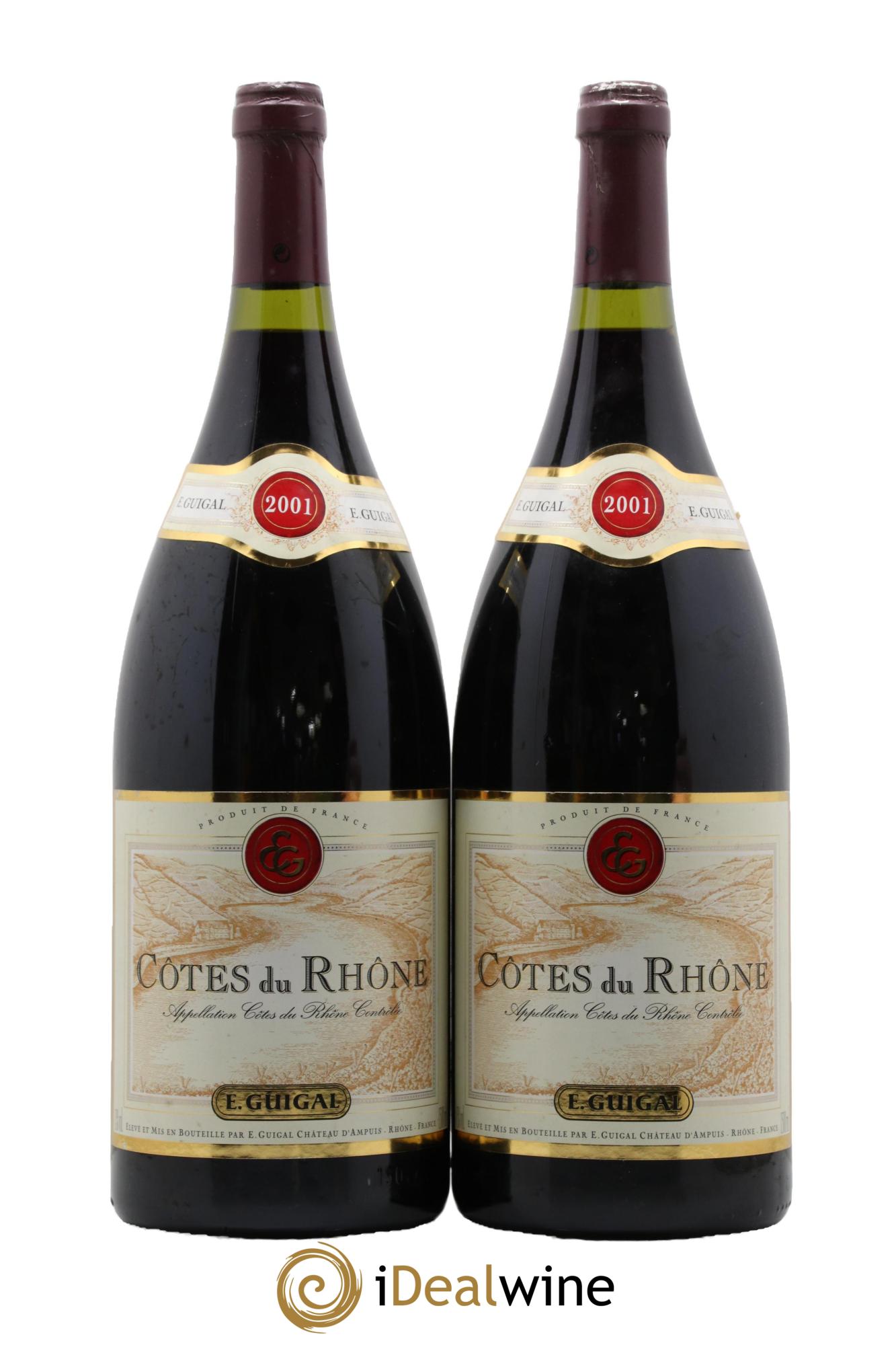 Côtes du Rhône Guigal 2001 - Lotto di 2 magnum - 0