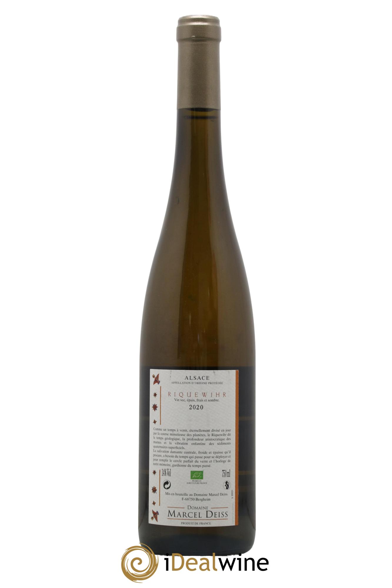 Alsace Riquewihr Marcel Deiss (Domaine) 2020 - Lot de 1 bouteille - 1