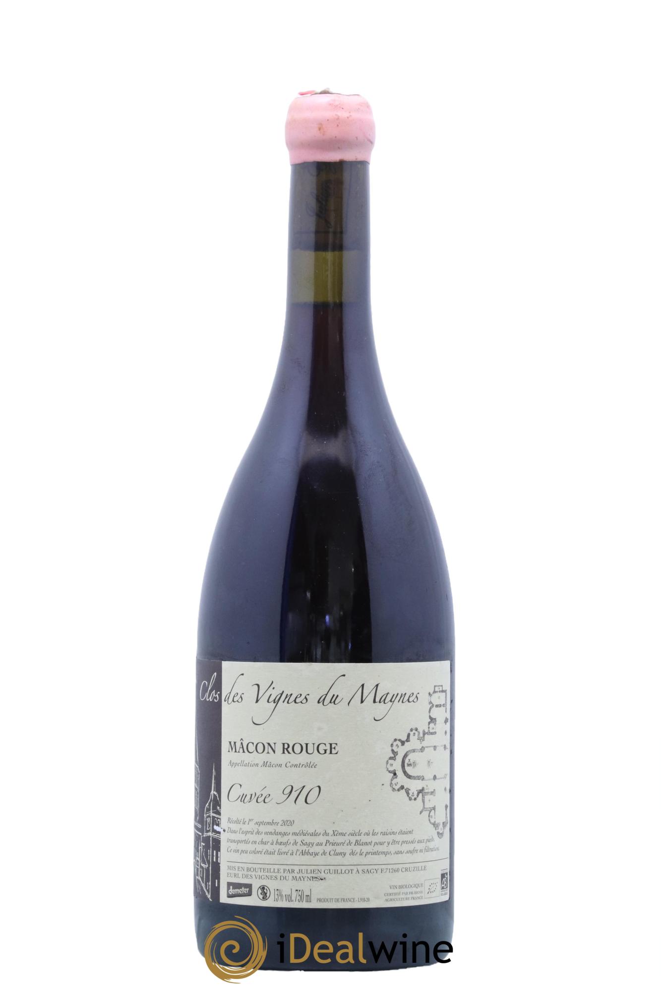 Mâcon Cuvée 910 Les Vignes du Maynes 2020 - Lot de 1 bouteille - 0