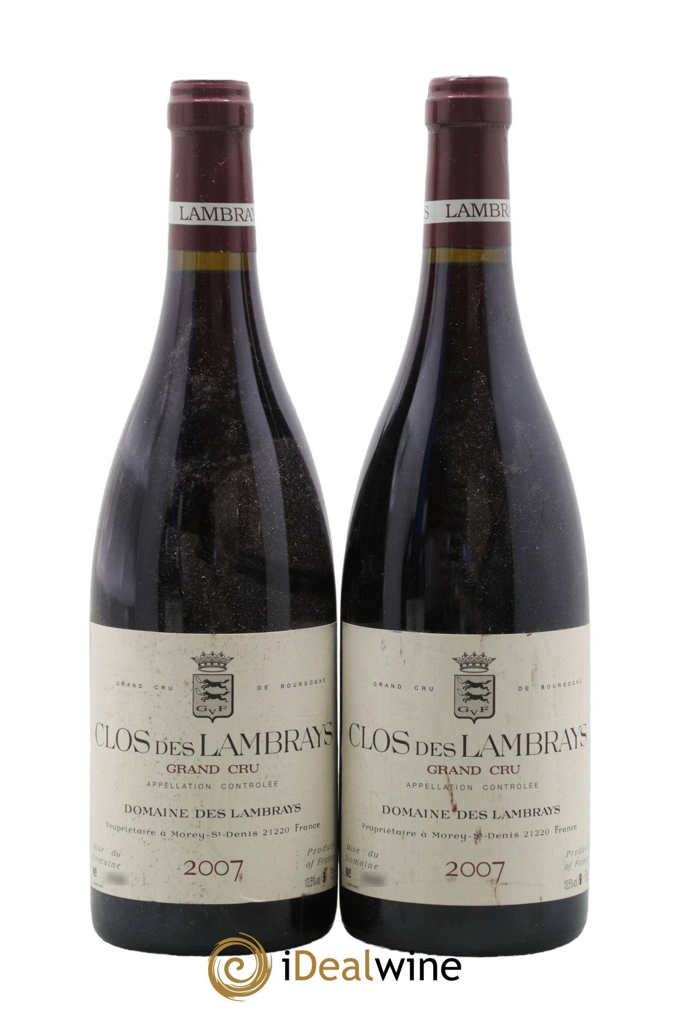 Clos des Lambrays Grand Cru Domaine des Lambrays 2007 - Lot of 2 bottles - 0