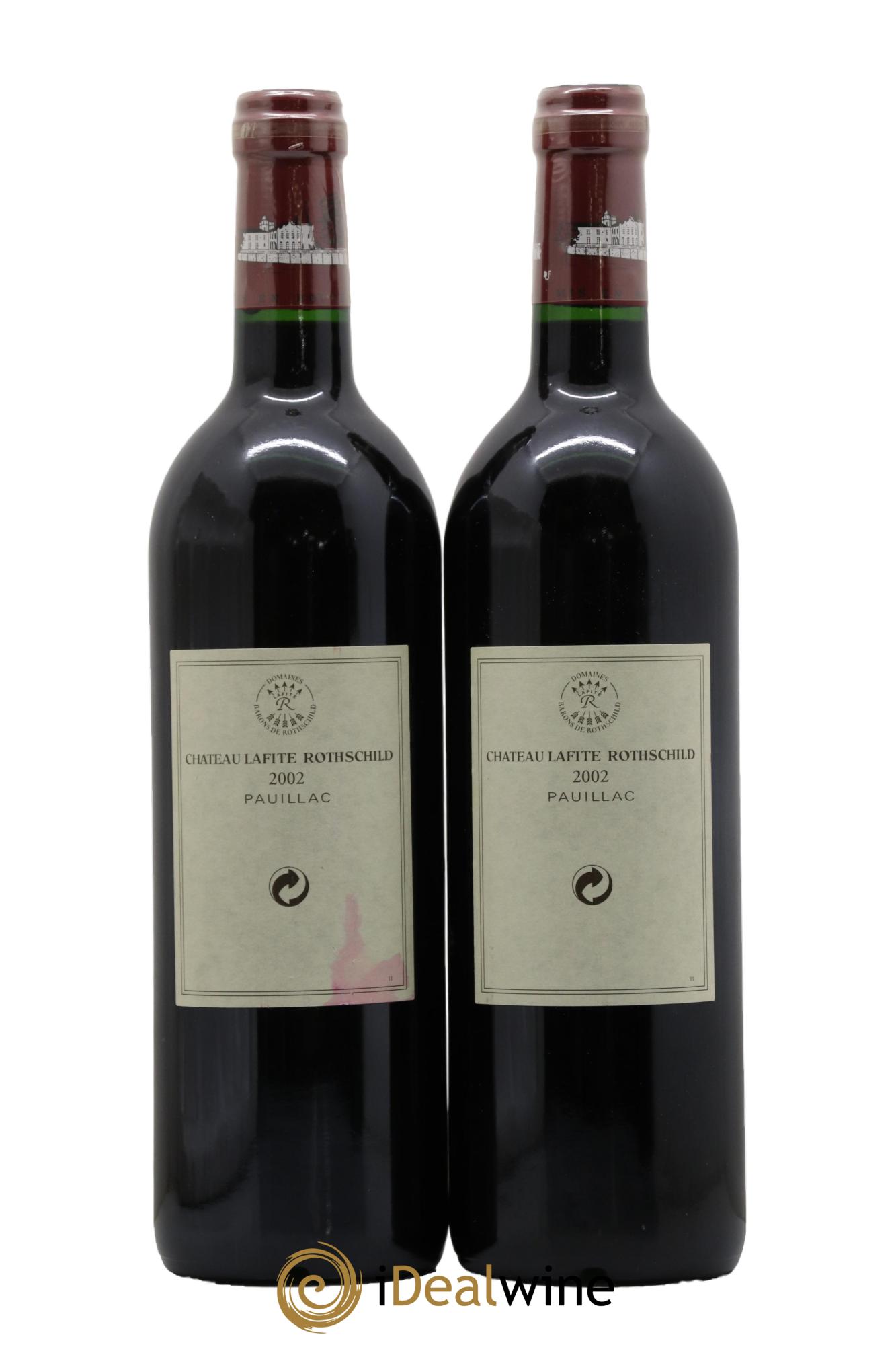 Château Lafite Rothschild 1er Grand Cru Classé 2002 - Lot de 2 bouteilles - 1