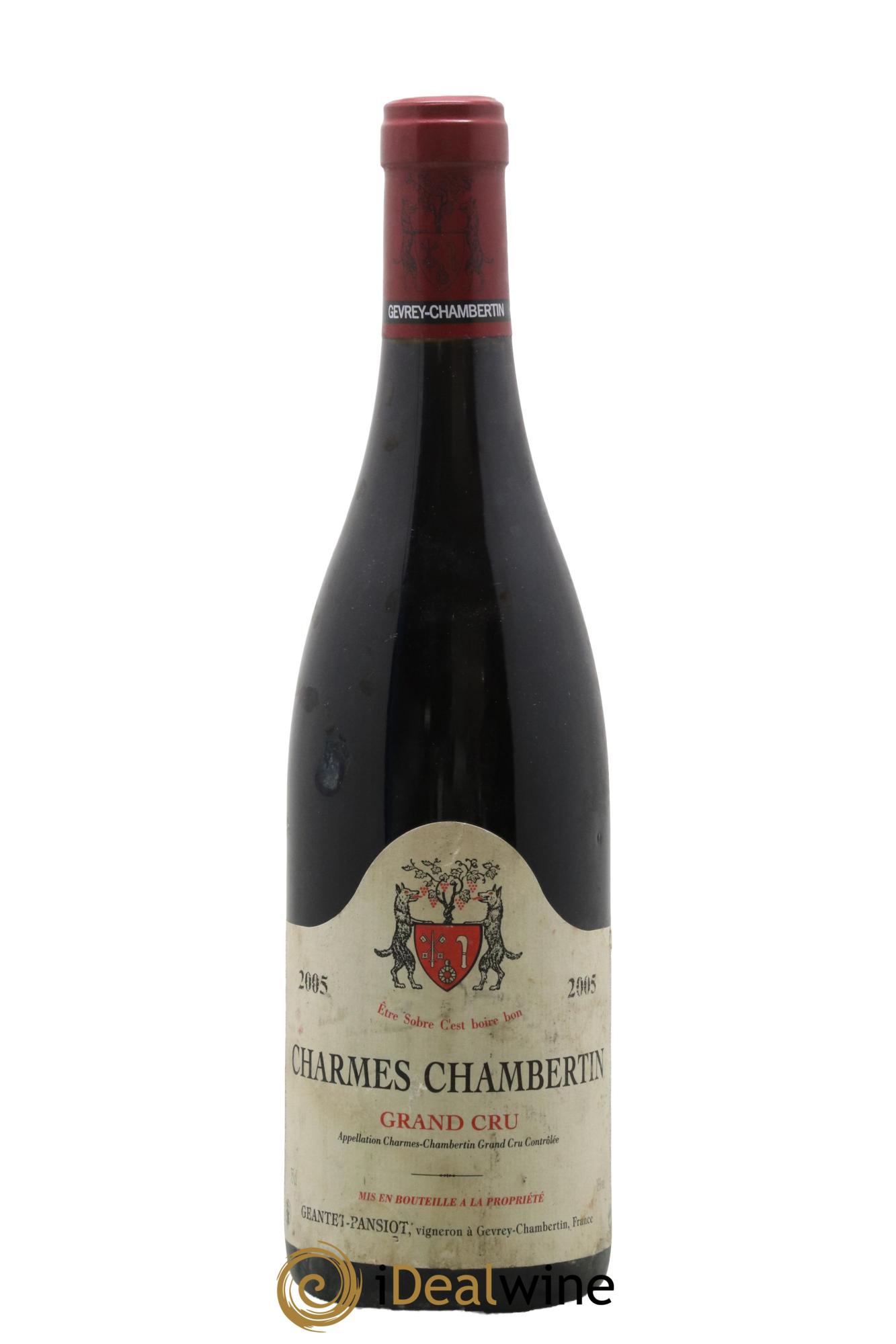 Charmes-Chambertin Grand Cru Geantet-Pansiot 2005 - Lot de 1 bouteille - 0