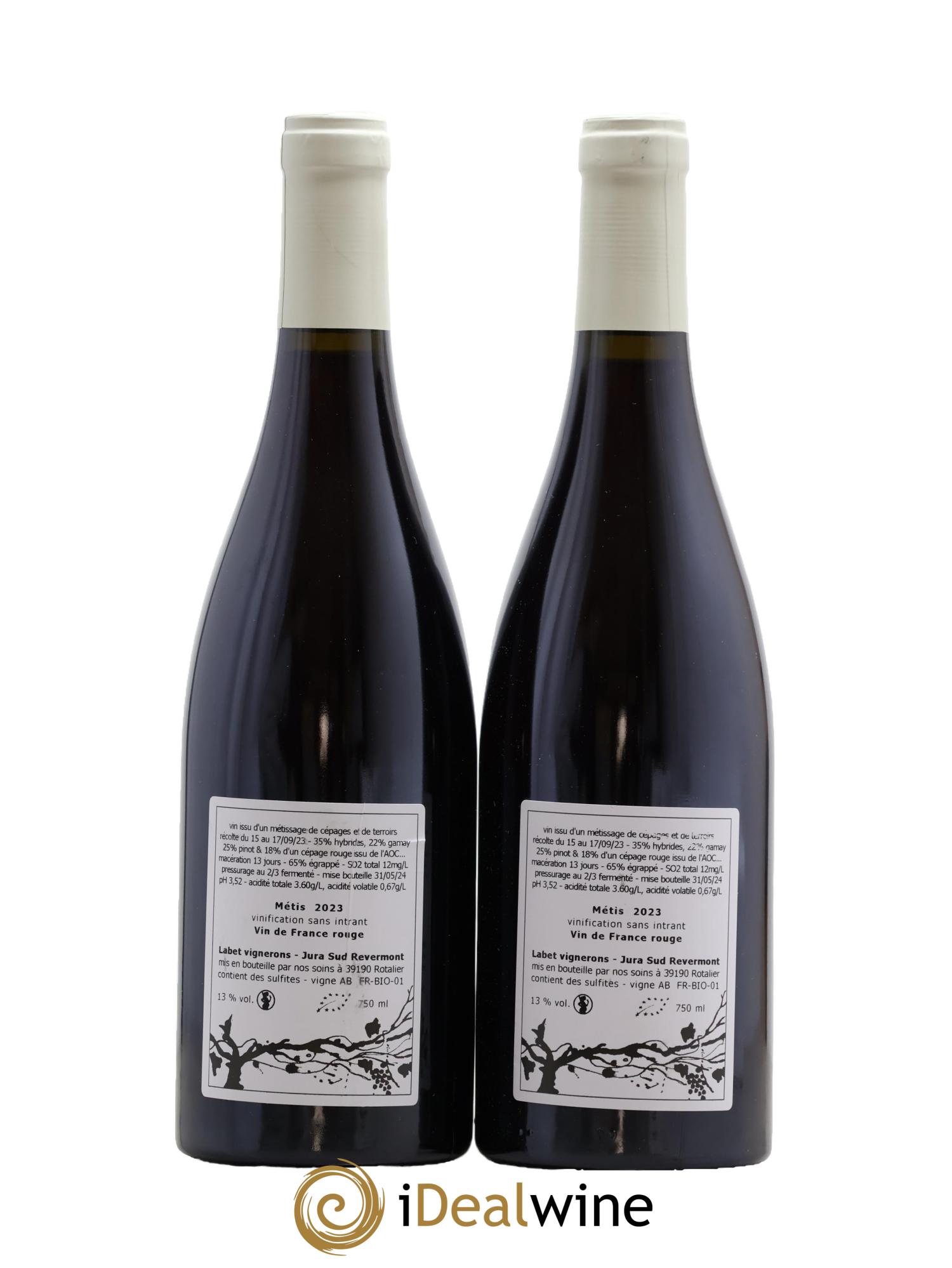 Vin de France Métis Romain - Julien  - Charline Labet 2023 - Lot de 2 bouteilles - 1