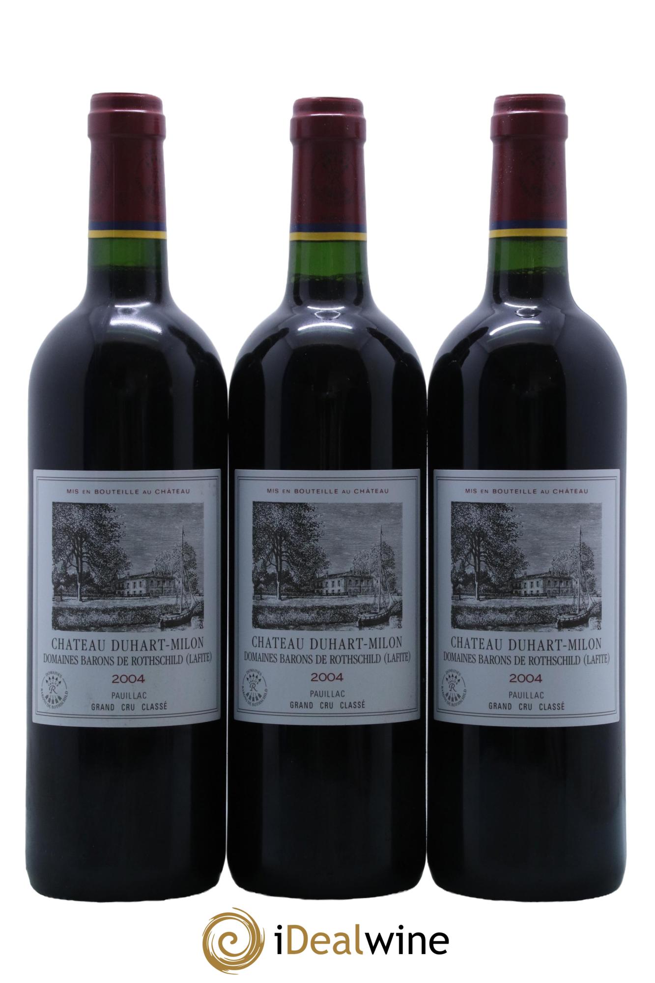 Château Duhart-Milon 4ème Grand Cru Classé  2004 - Lot de 3 bouteilles - 0