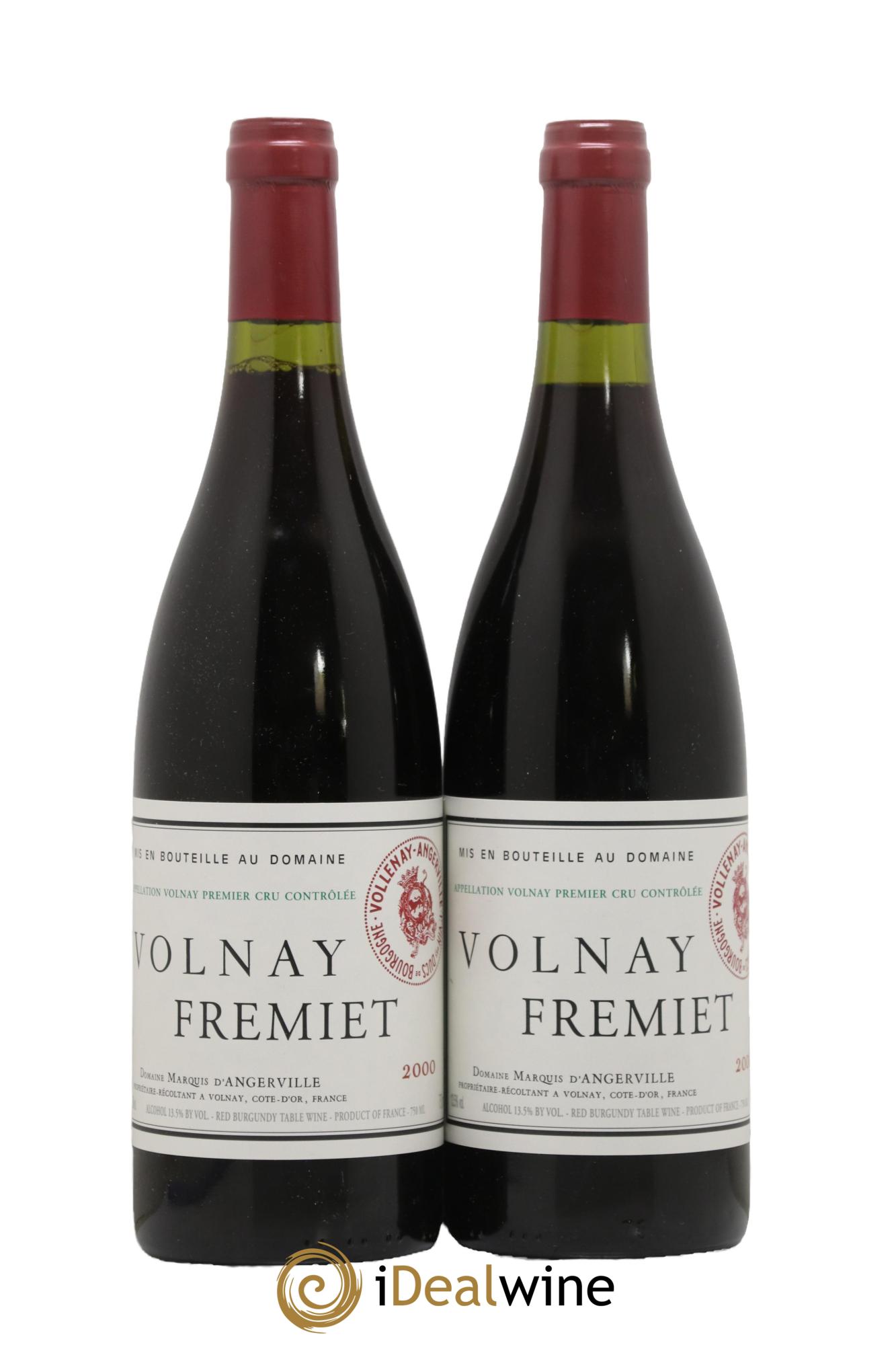 Volnay 1er Cru Frémiet Marquis d'Angerville (Domaine) 2000 - Lot of 2 bottles - 0