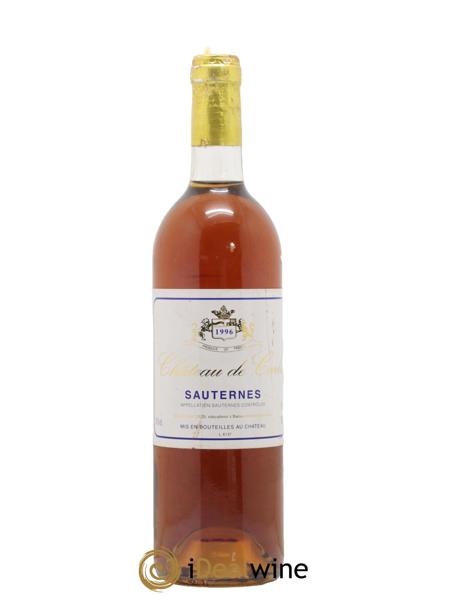 Sauternes Château De Carles 1996 - Lotto di 1 bottiglia - 0