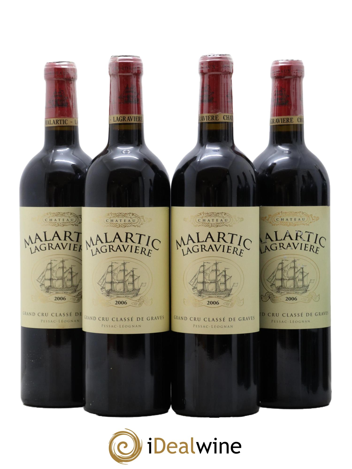 Château Malartic-Lagravière Cru Classé de Graves 2006 - Posten von 4 Flaschen - 0