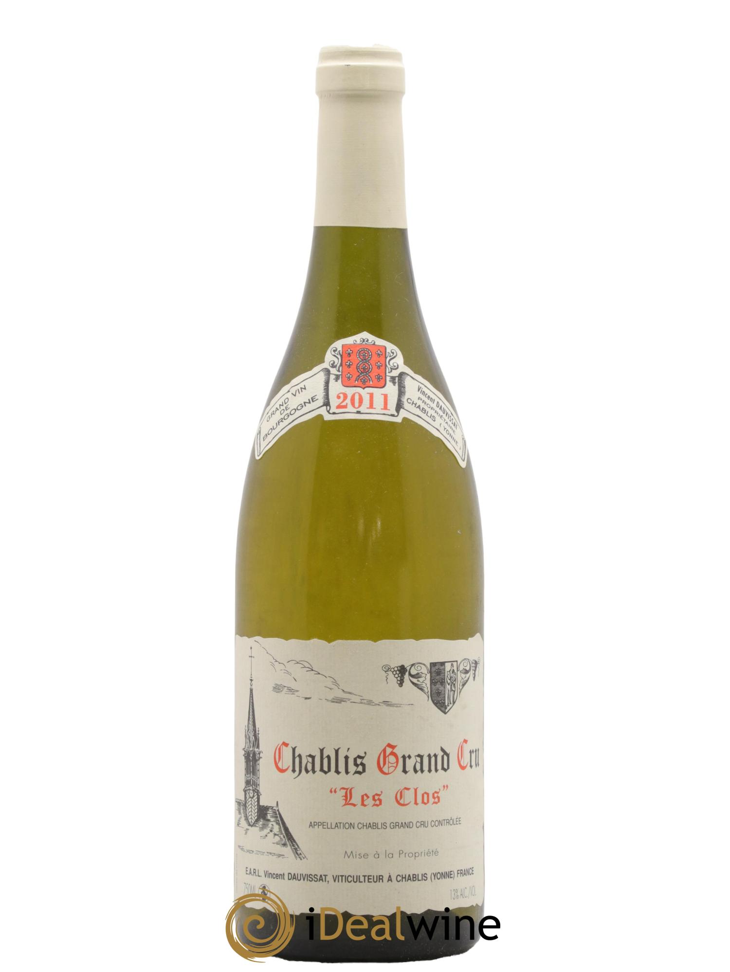 Chablis Grand Cru Les Clos Vincent Dauvissat (Domaine) 2011 - Lot de 1 bouteille - 0