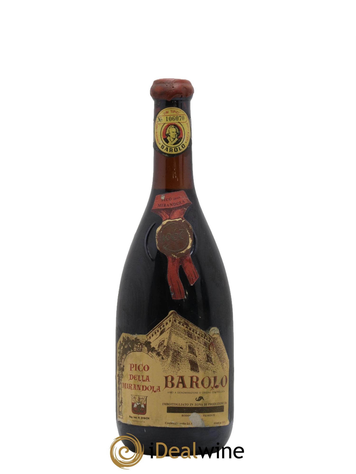 Barolo DOCG Pico Della Mirandola 1967 - Lot de 1 bouteille - 0