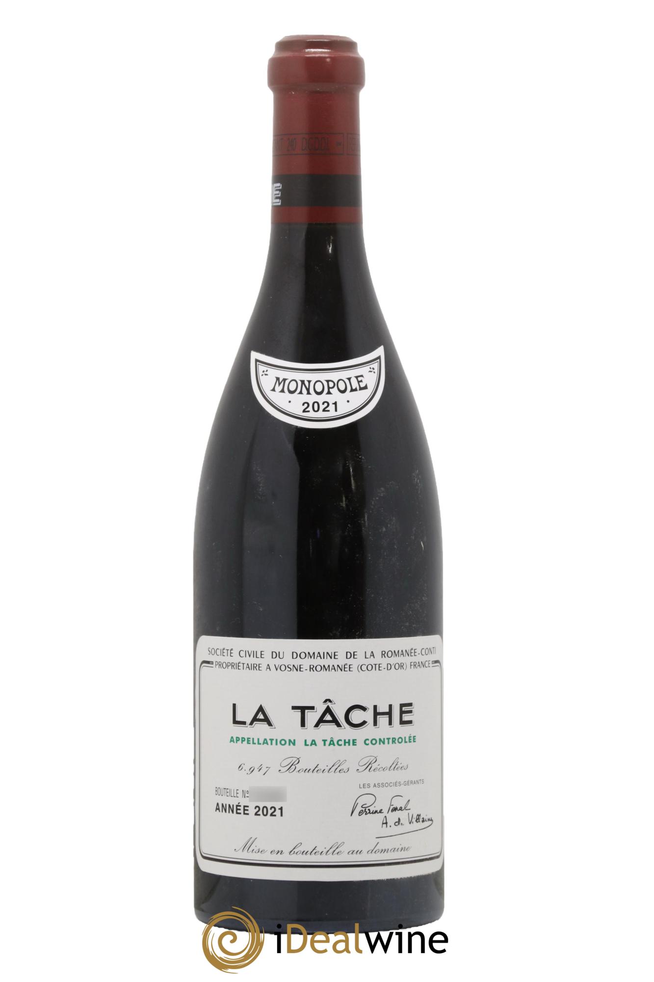 La Tâche Grand Cru Domaine de la Romanée-Conti 2021 - Lot de 1 bouteille - 0