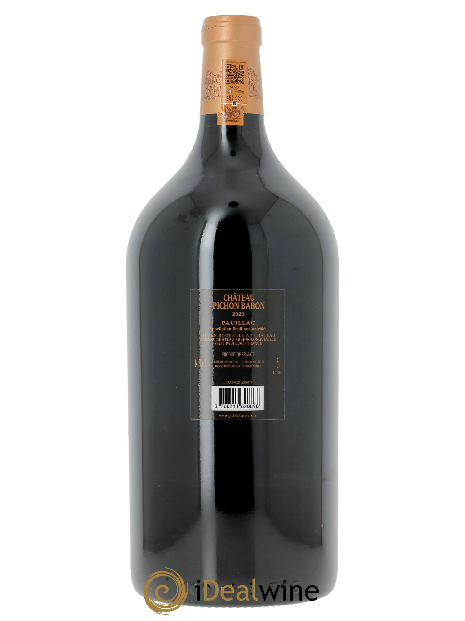 Pichon Longueville Baron 2ème Grand Cru Classé  2020 - Lot de 1 double magnum - 2