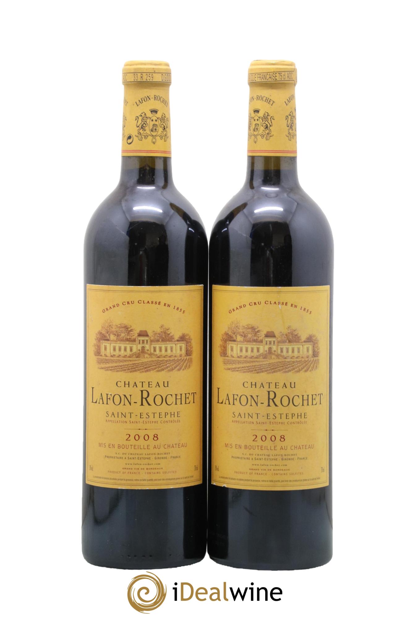 Château Lafon Rochet 4ème Grand Cru Classé 2008 - Lot de 2 bouteilles - 0