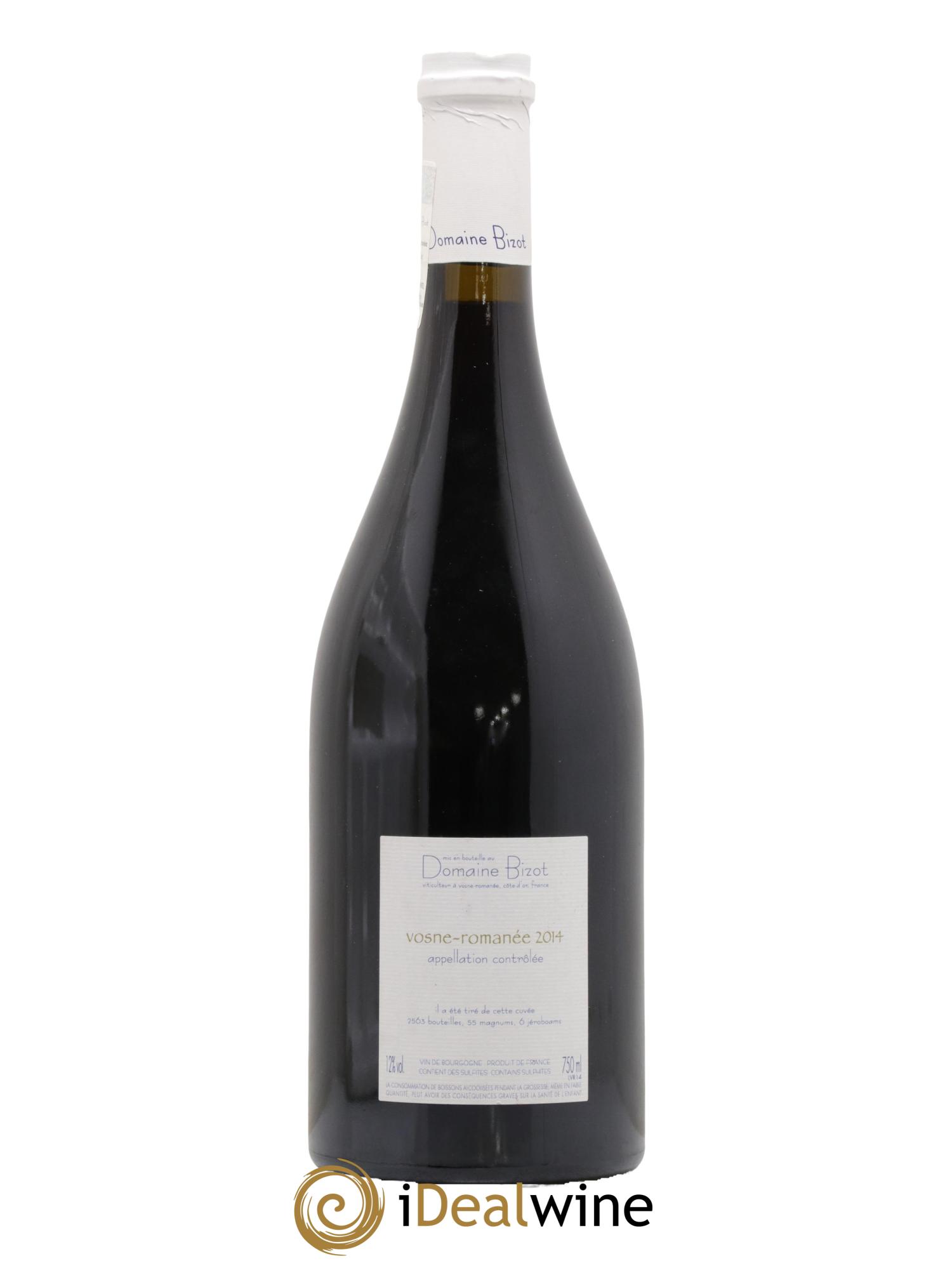 Vosne-Romanée Bizot (Domaine)  2014 - Posten von 1 Flasche - 1