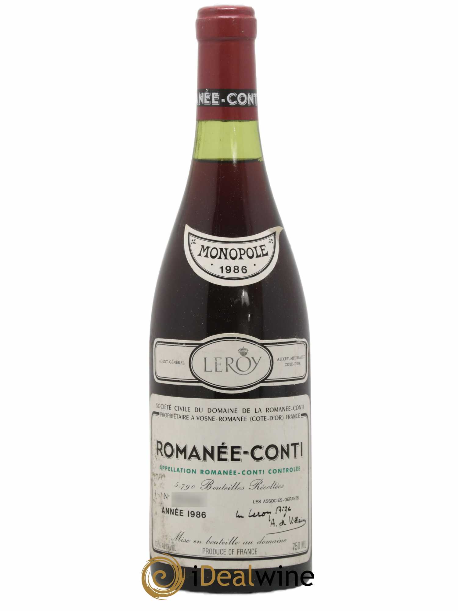 Romanée-Conti Grand Cru Domaine de la Romanée-Conti 1986 - Lotto di 1 bottiglia - 0