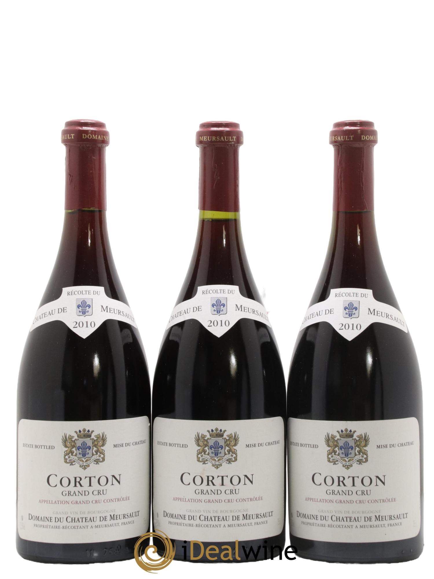 Corton Grand Cru Château de Meursault 2010 - Lot of 3 bottles - 0