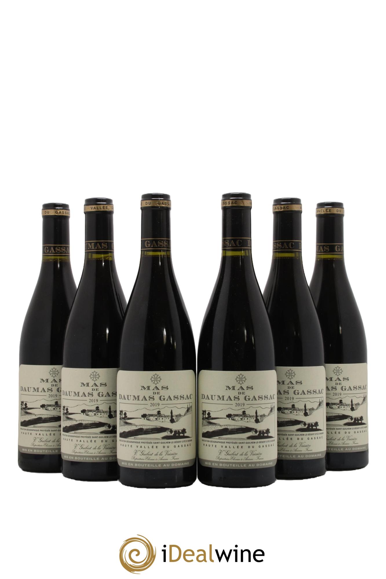 IGP St Guilhem-le-Désert - Cité d'Aniane Mas Daumas Gassac Famille Guibert de La Vaissière 2019 - Lot of 6 bottles - 0