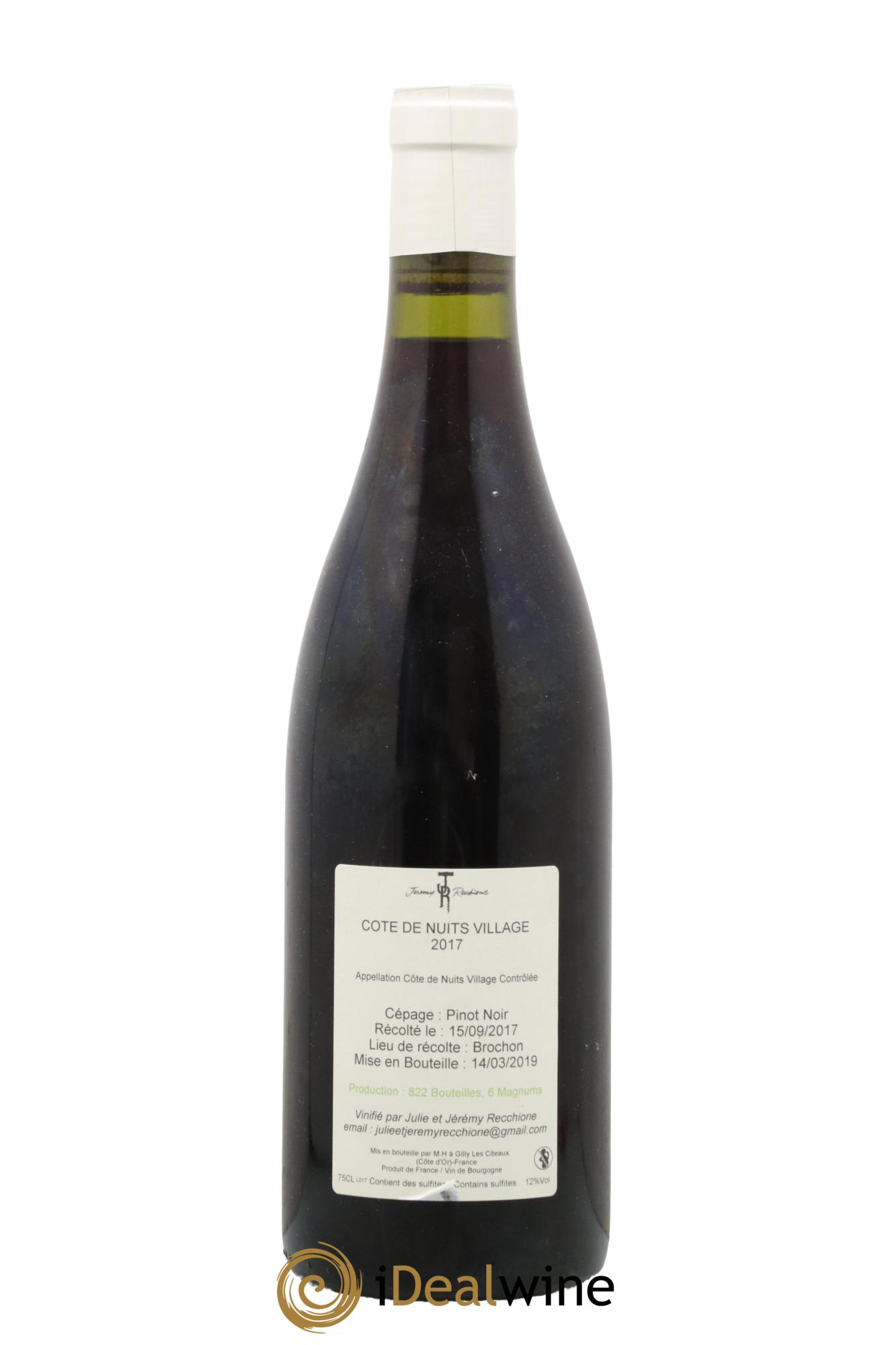 Côte de Nuits-Villages Jérémy Recchione 2017 - Lot of 1 bottle - 1