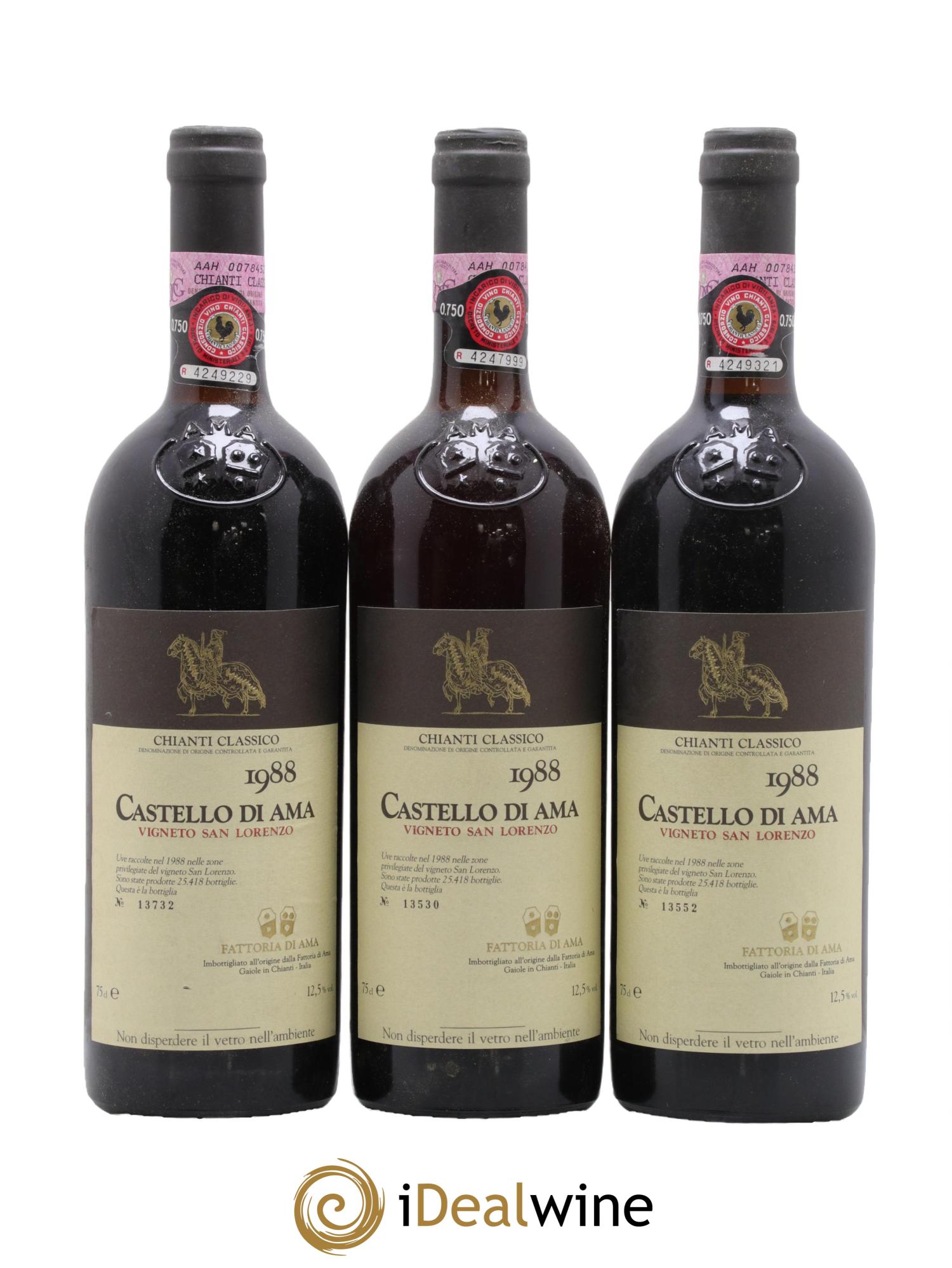 Chianti Classico DOCG Castello di Ama DOCG San Lorenzo 1988 - Lotto di 6 bottiglie - 2