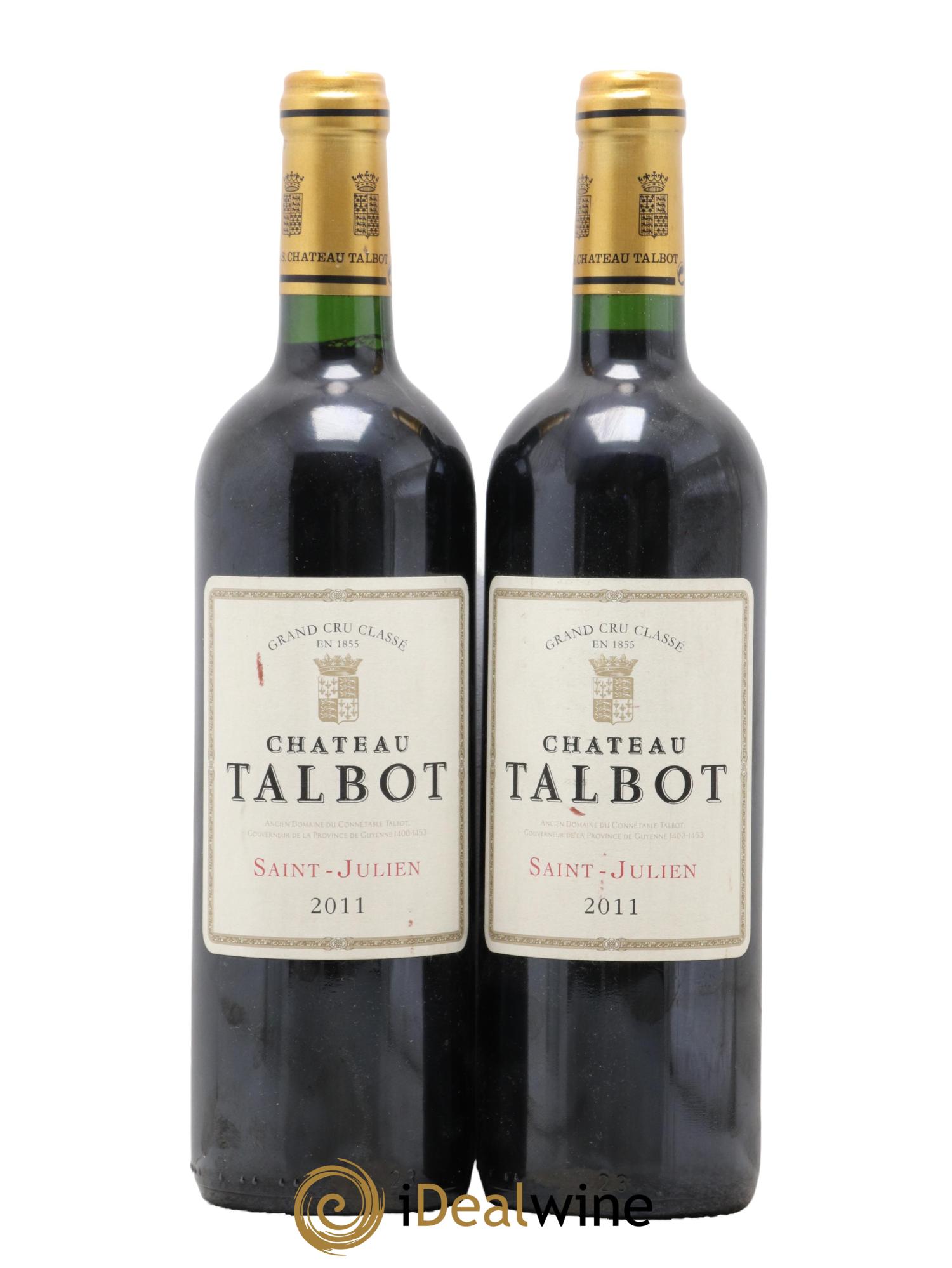 Château Talbot 4ème Grand Cru Classé 2011 - Lot de 2 bouteilles - 0