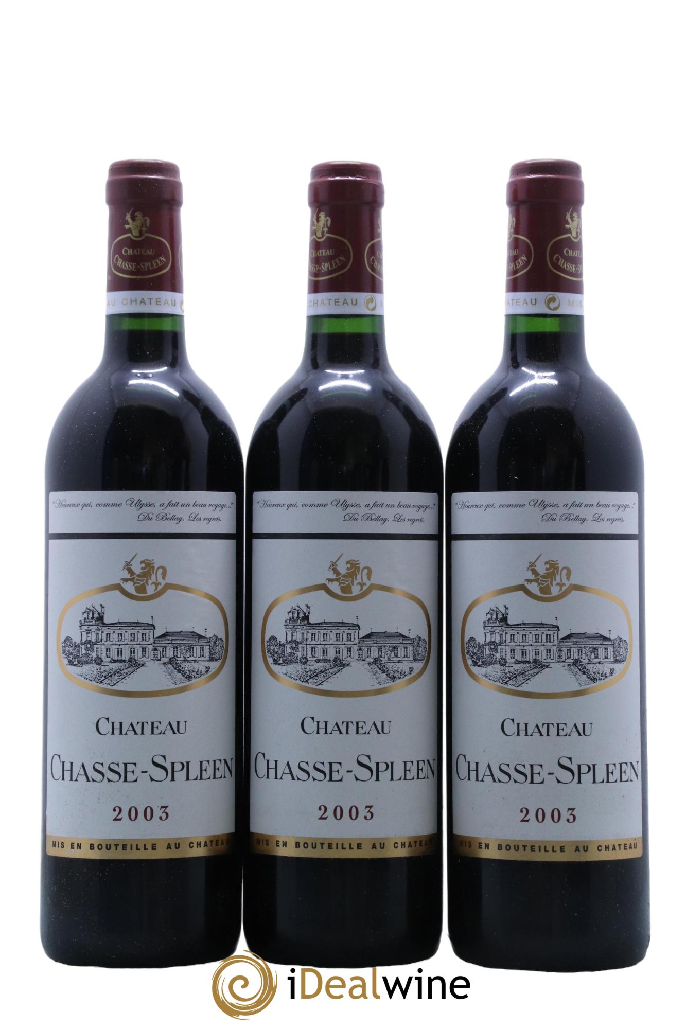 Château Chasse Spleen  2003 - Lot of 12 bottles - 4