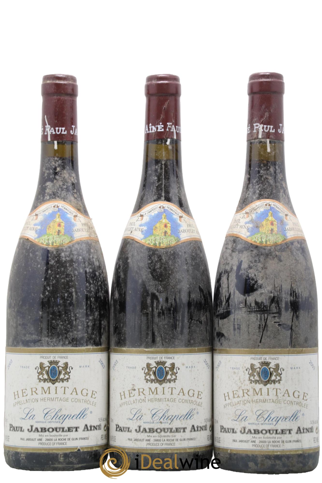 Hermitage La Chapelle Paul Jaboulet Ainé 2003 - Lot de 3 bouteilles - 0