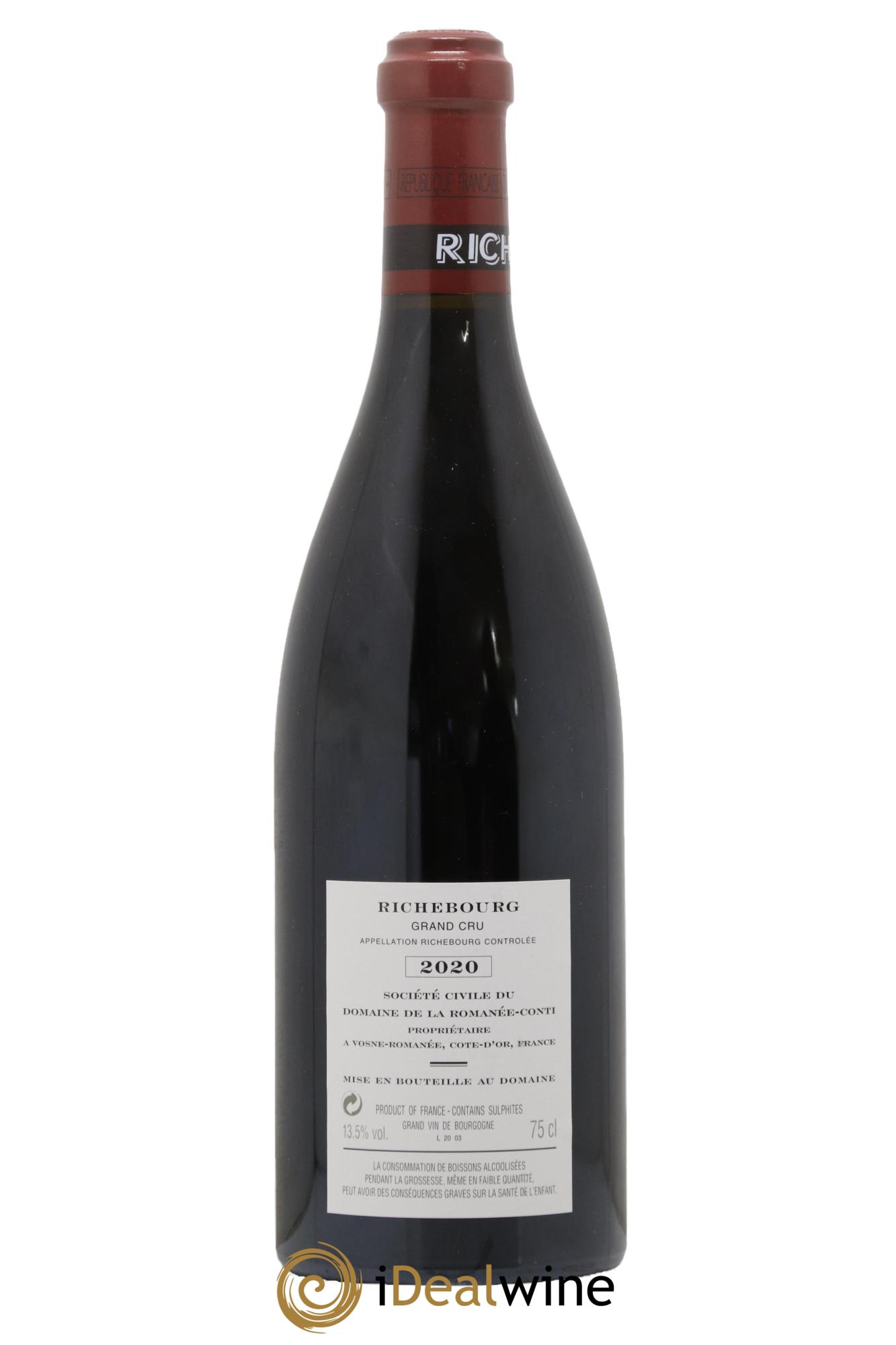 Richebourg Grand Cru Domaine de la Romanée-Conti 2020 - Lotto di 1 bottiglia - 1