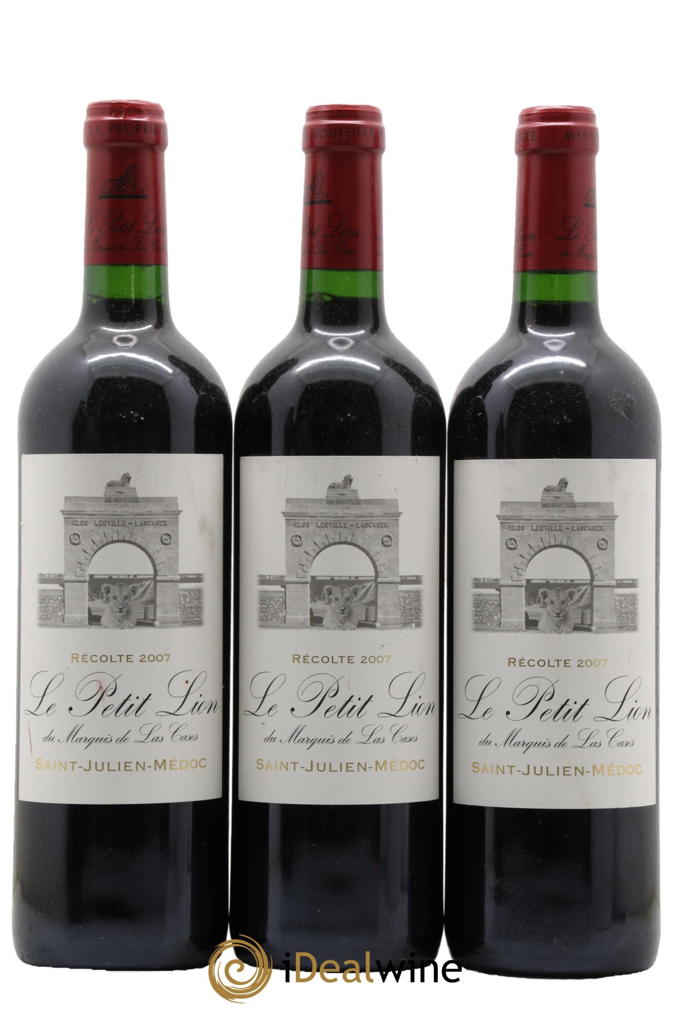 Le Petit Lion du Marquis de Las Cases Second Vin 2007 - Lotto di 3 bottiglie - 0