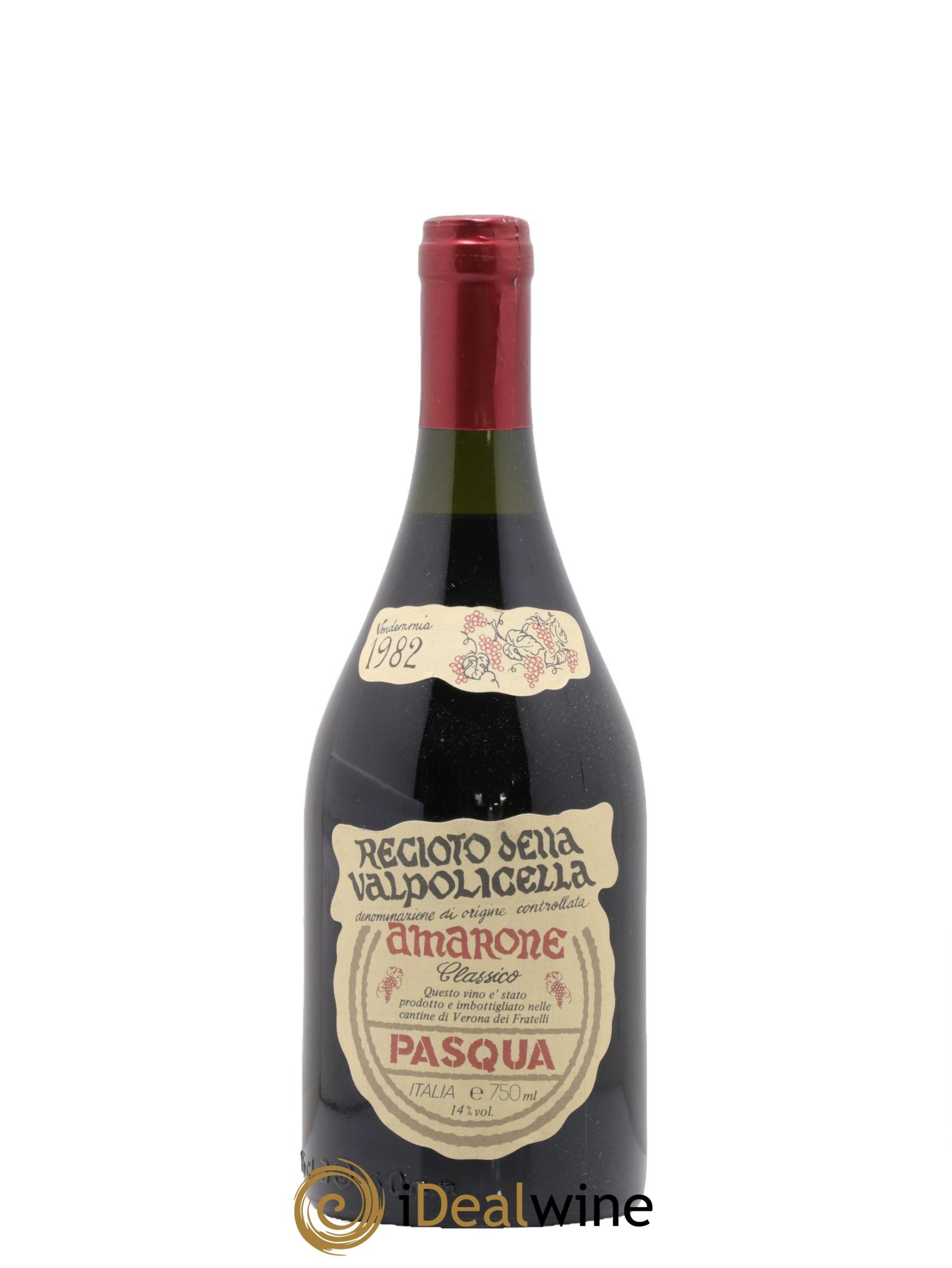 Amarone della Valpolicella DOC Pasqua 1982 - Lot de 1 bouteille - 0