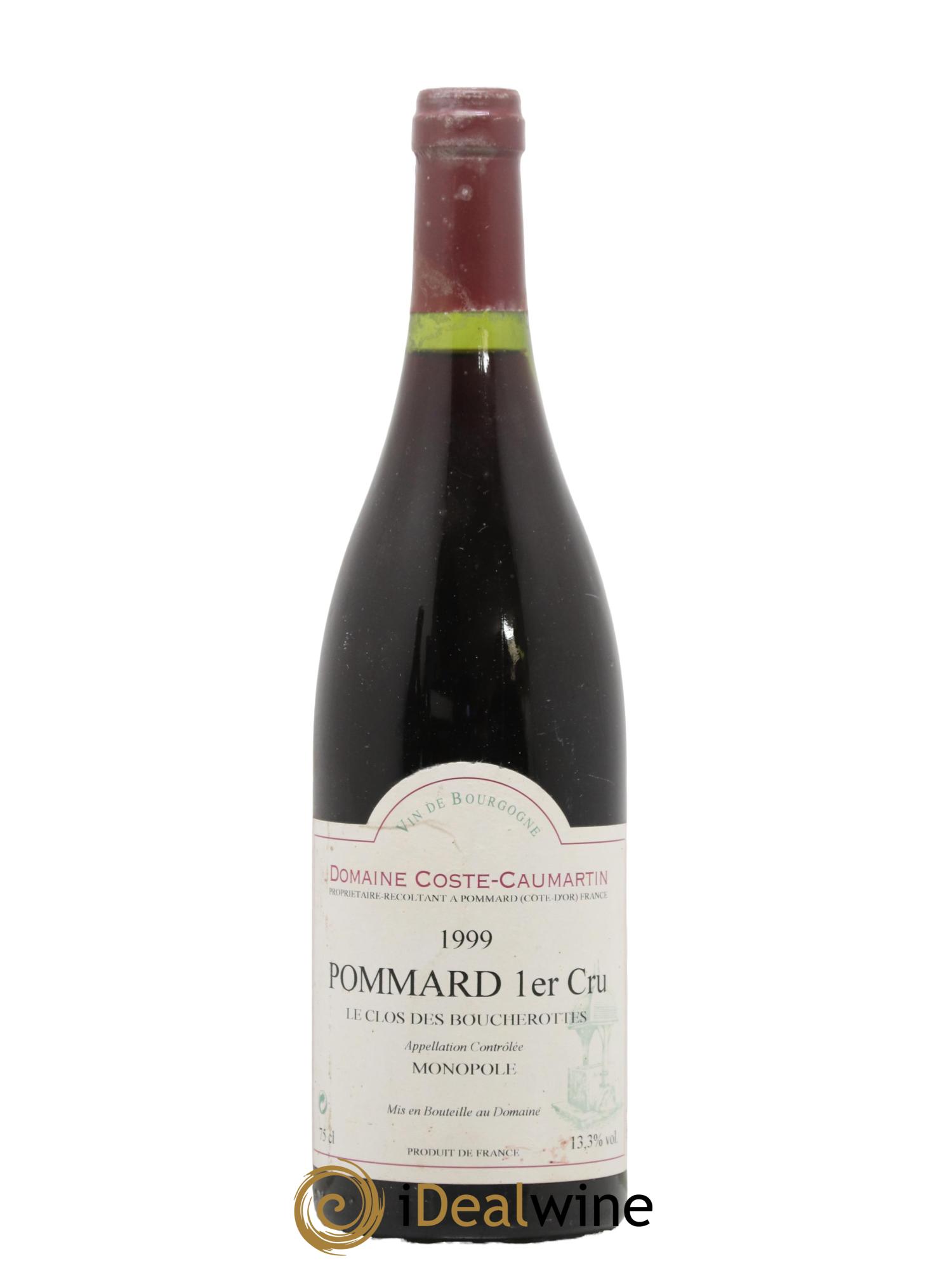 Pommard 1er Cru Le Clos des Boucherottes Coste-Caumartin 1999 - Lot de 1 bouteille - 0