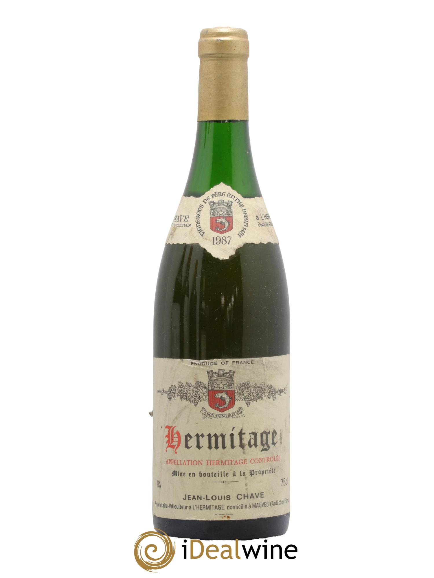 Hermitage Jean-Louis Chave  1987 - Lotto di 1 bottiglia - 0