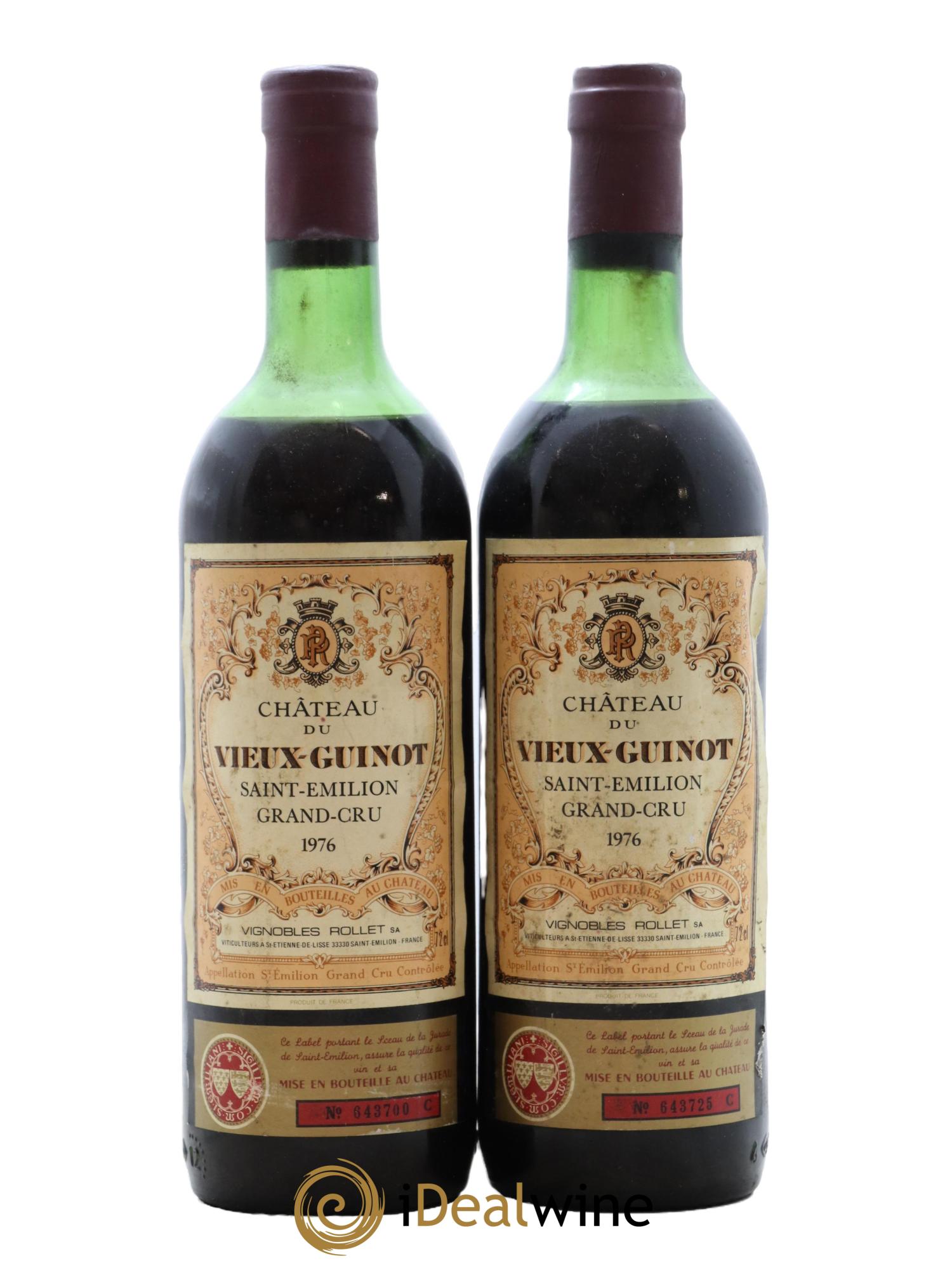 Château Vieux Guinot 1976 - Lot de 2 bouteilles - 0