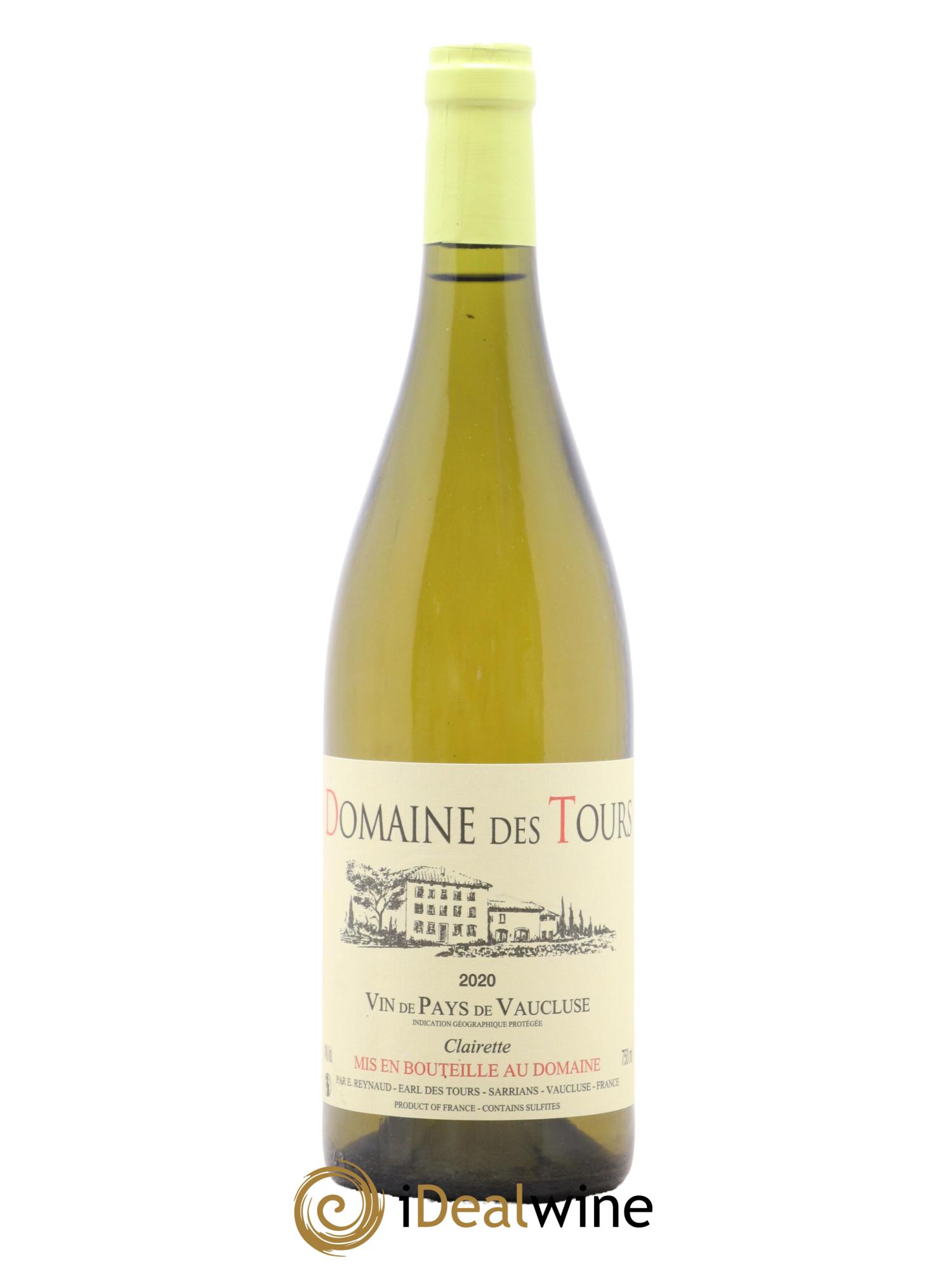 IGP Vaucluse (Vin de Pays de Vaucluse) Domaine des Tours Clairette Emmanuel Reynaud 2020 - Lotto di 1 bottiglia - 0