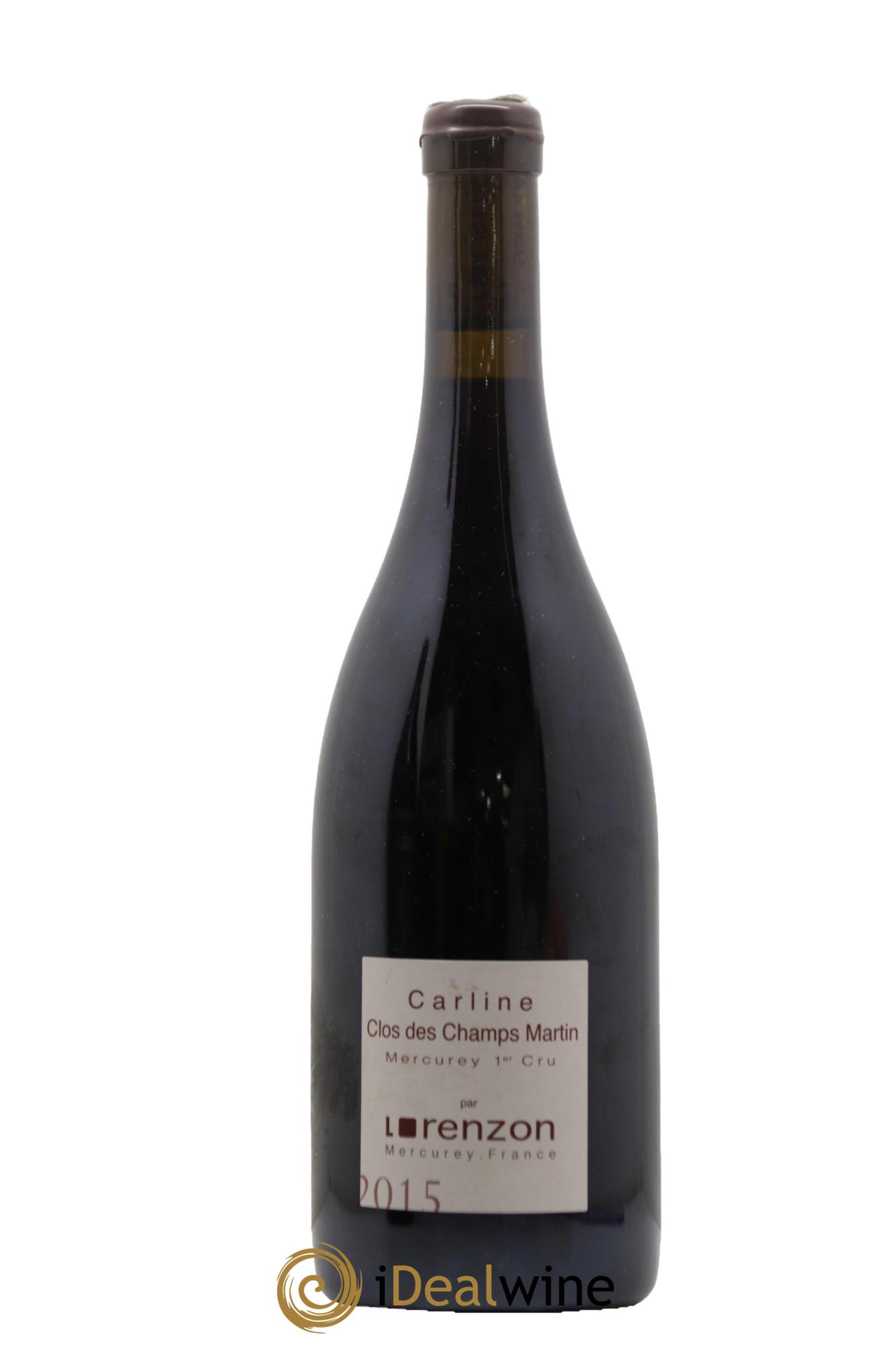 Mercurey 1er Cru Les Champs Martin - Carline Bruno Lorenzon 2015 - Lot de 1 bouteille - 0