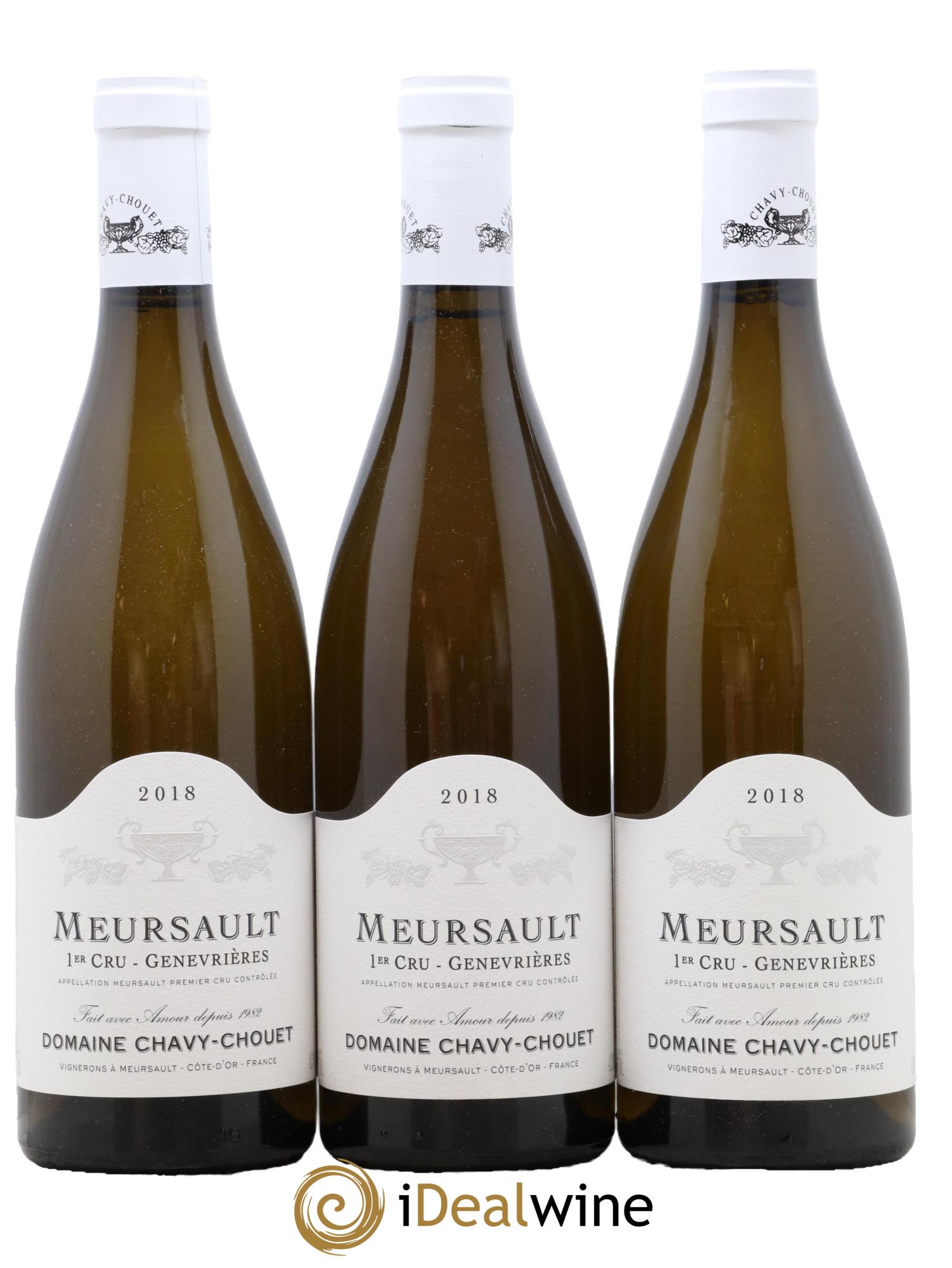 Meursault 1er Cru Les Genevrières Chavy-Chouet 2018 - Lot of 3 bottles - 0