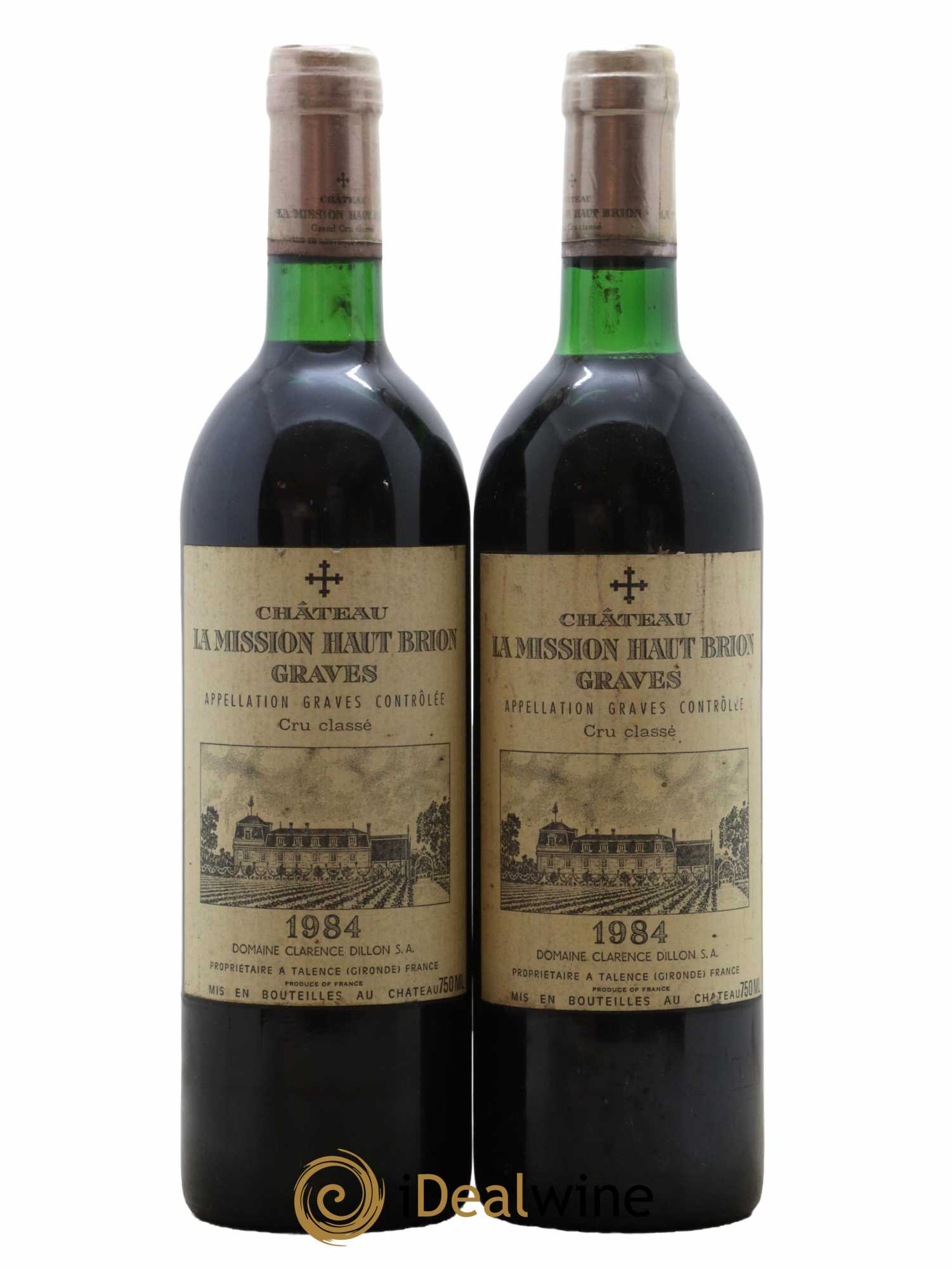 Château la Mission Haut-Brion Cru Classé de Graves  1984 - Lotto di 2 bottiglie - 0