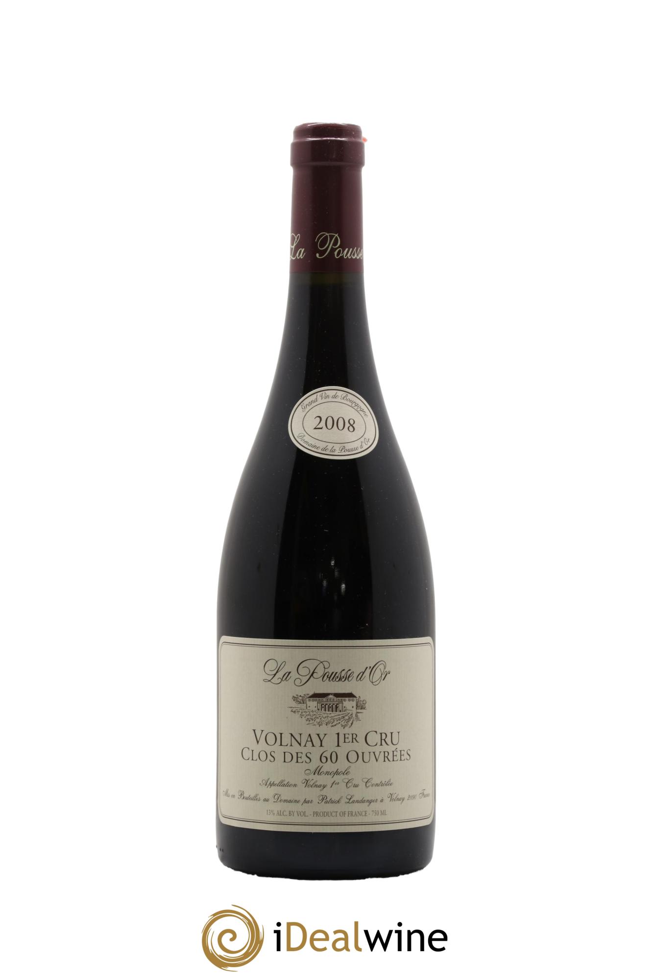 Volnay 1er Cru Clos des 60 ouvrées La Pousse d'Or (Domaine de)  2008 - Lotto di 1 bottiglia - 0