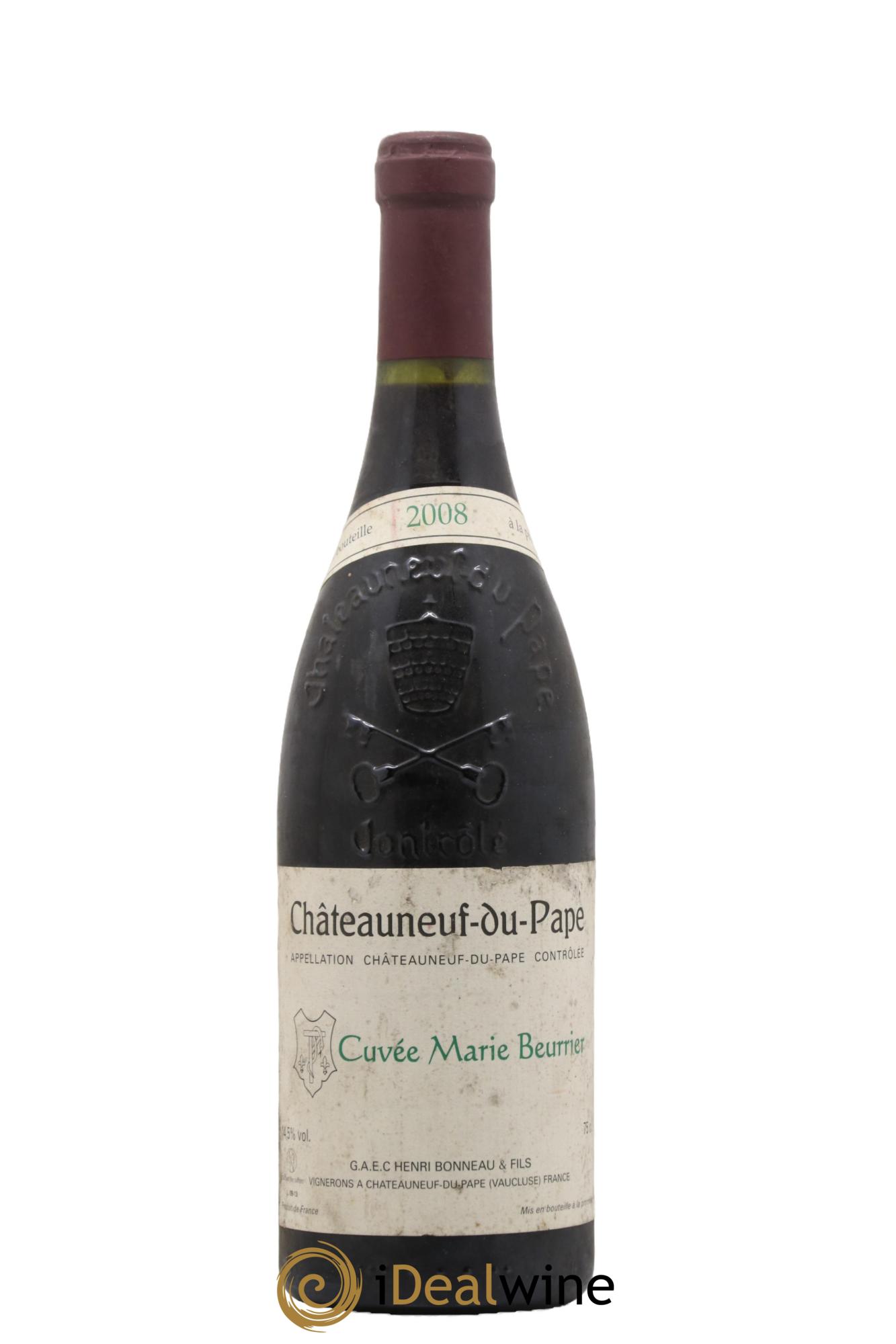 Châteauneuf-du-Pape Marie Beurrier Henri Bonneau & Fils 2008 - Posten von 1 Flasche - 0