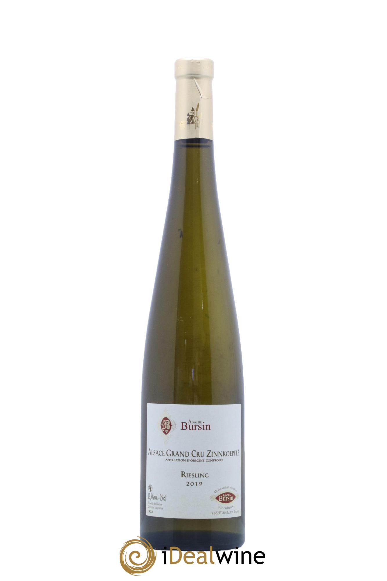 Alsace Riesling Grand Cru Zinnkoepflé Agathe Bursin 2019 - Posten von 1 Flasche - 0