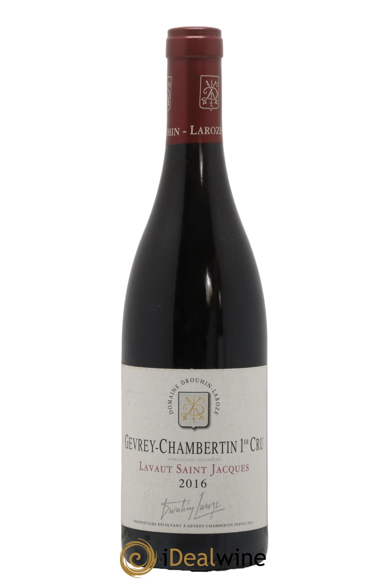 Gevrey-Chambertin 1er Cru Lavaut Saint-Jacques Domaine Drouhin-Laroze  2016 - Lot de 1 bouteille - 0